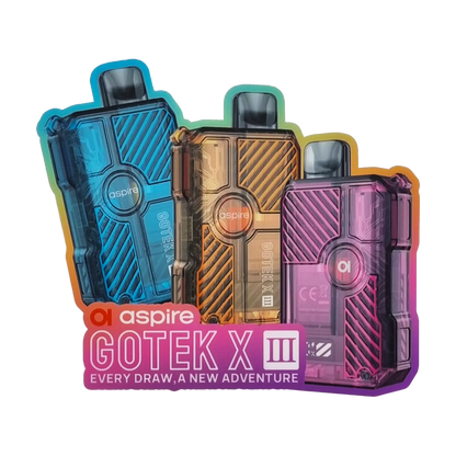 Aspire Window Stickers - Gotek X3