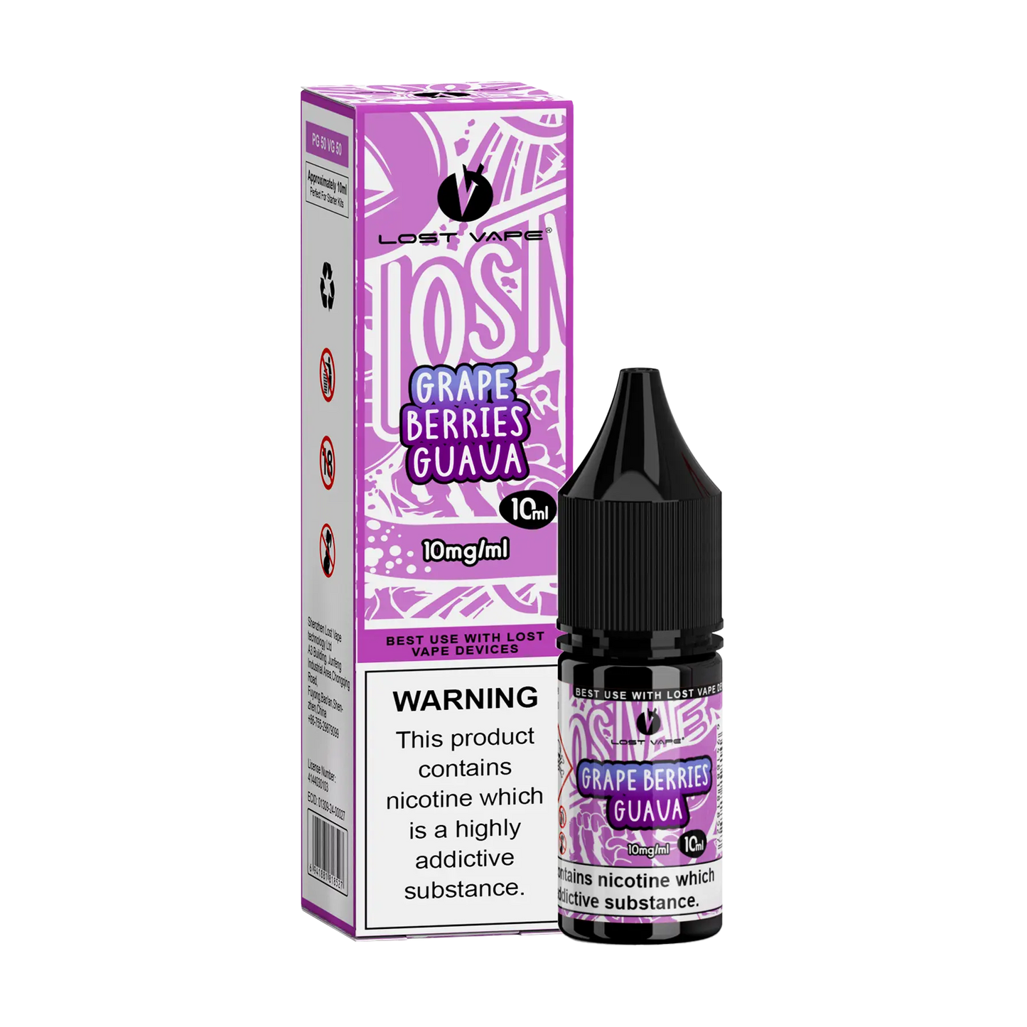 Lost Vape Bar Salts Nicotine Salt - Grape Berries Guava
