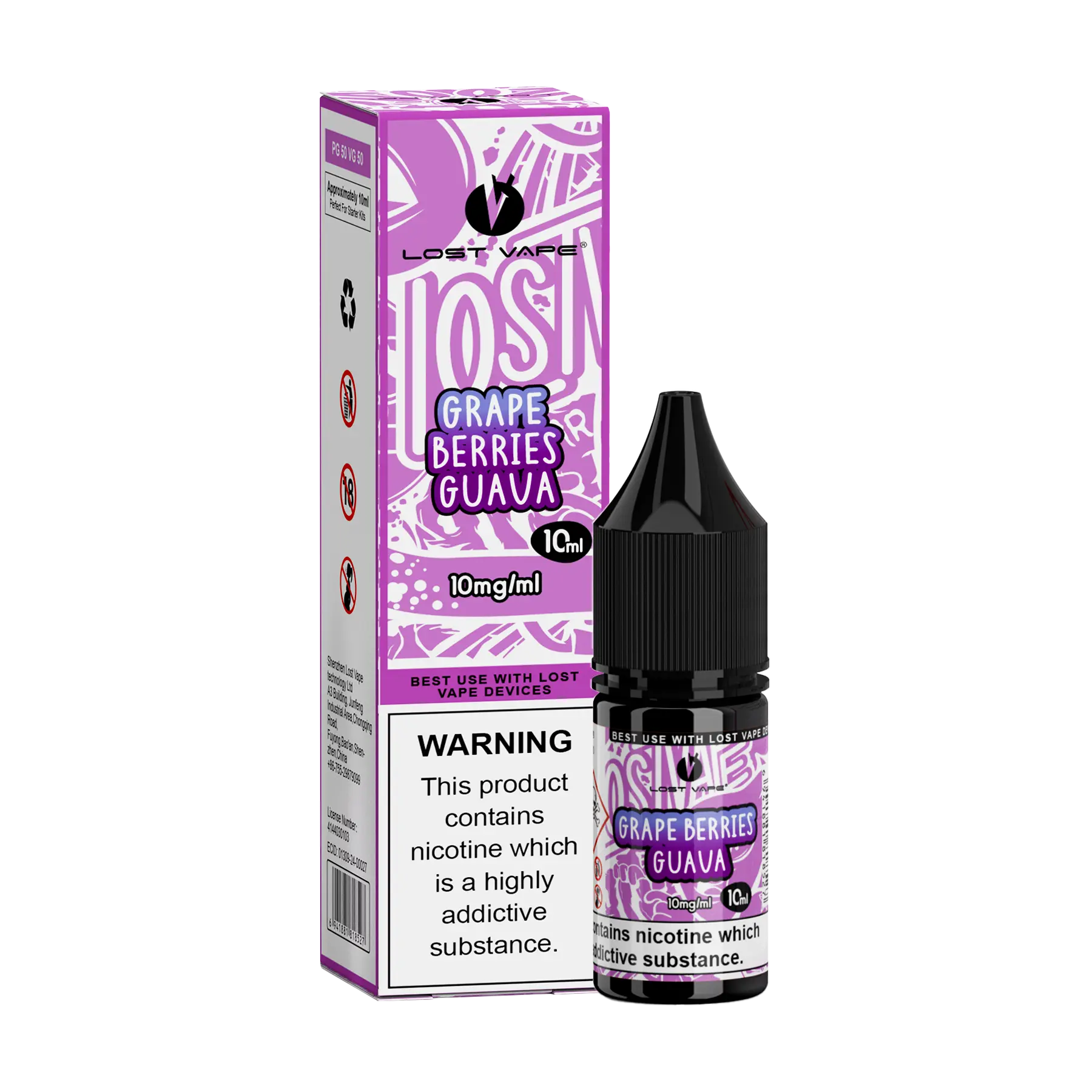 Lost Vape Bar Salts Nicotine Salt - Grape Berries Guava