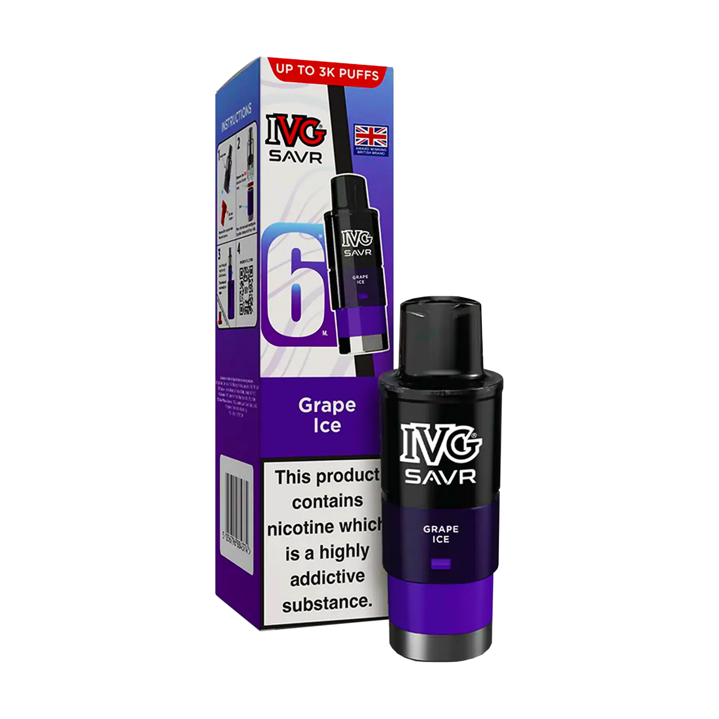 IVG Savr Replacement Pods - Grape Ice