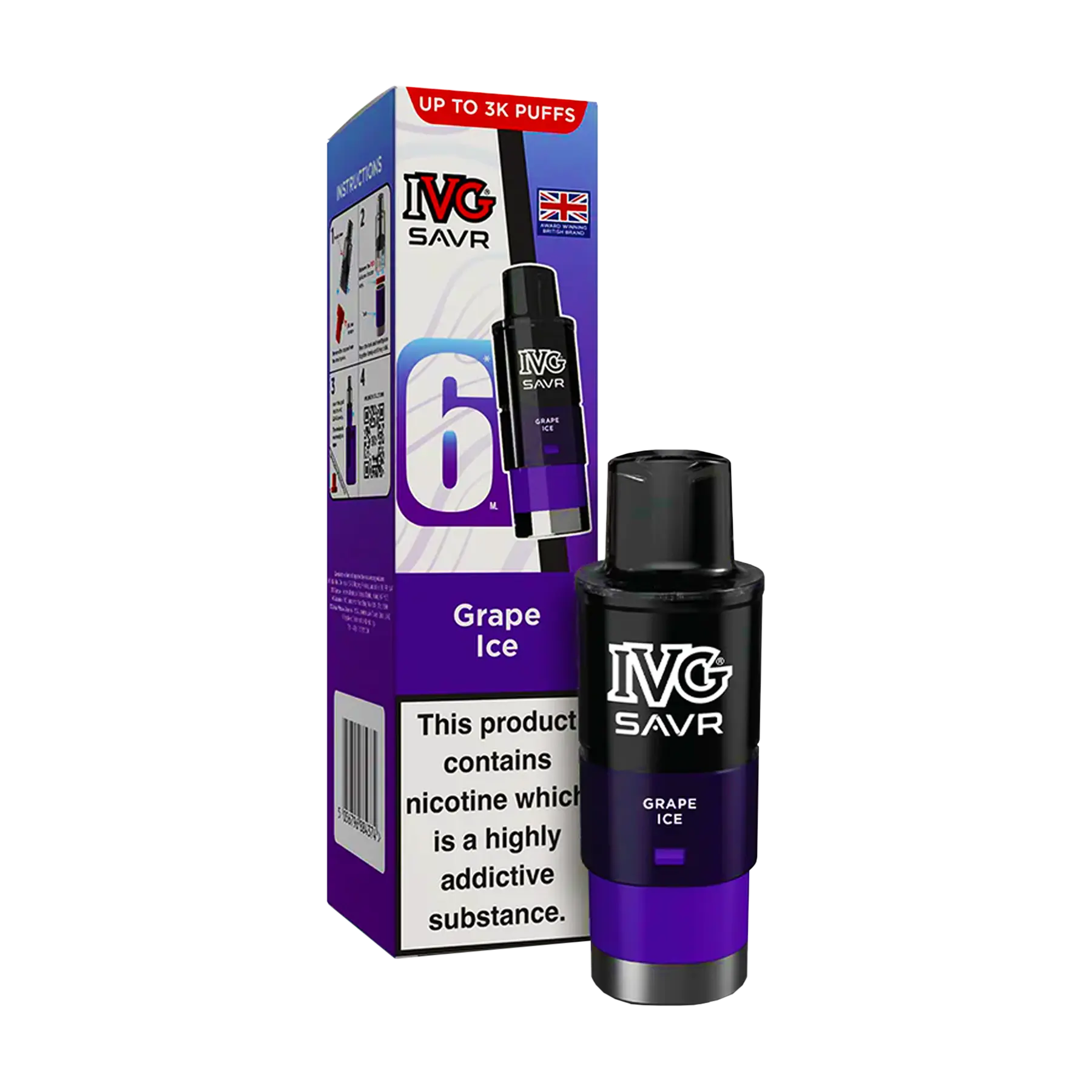 IVG Savr Replacement Pods - Grape Ice