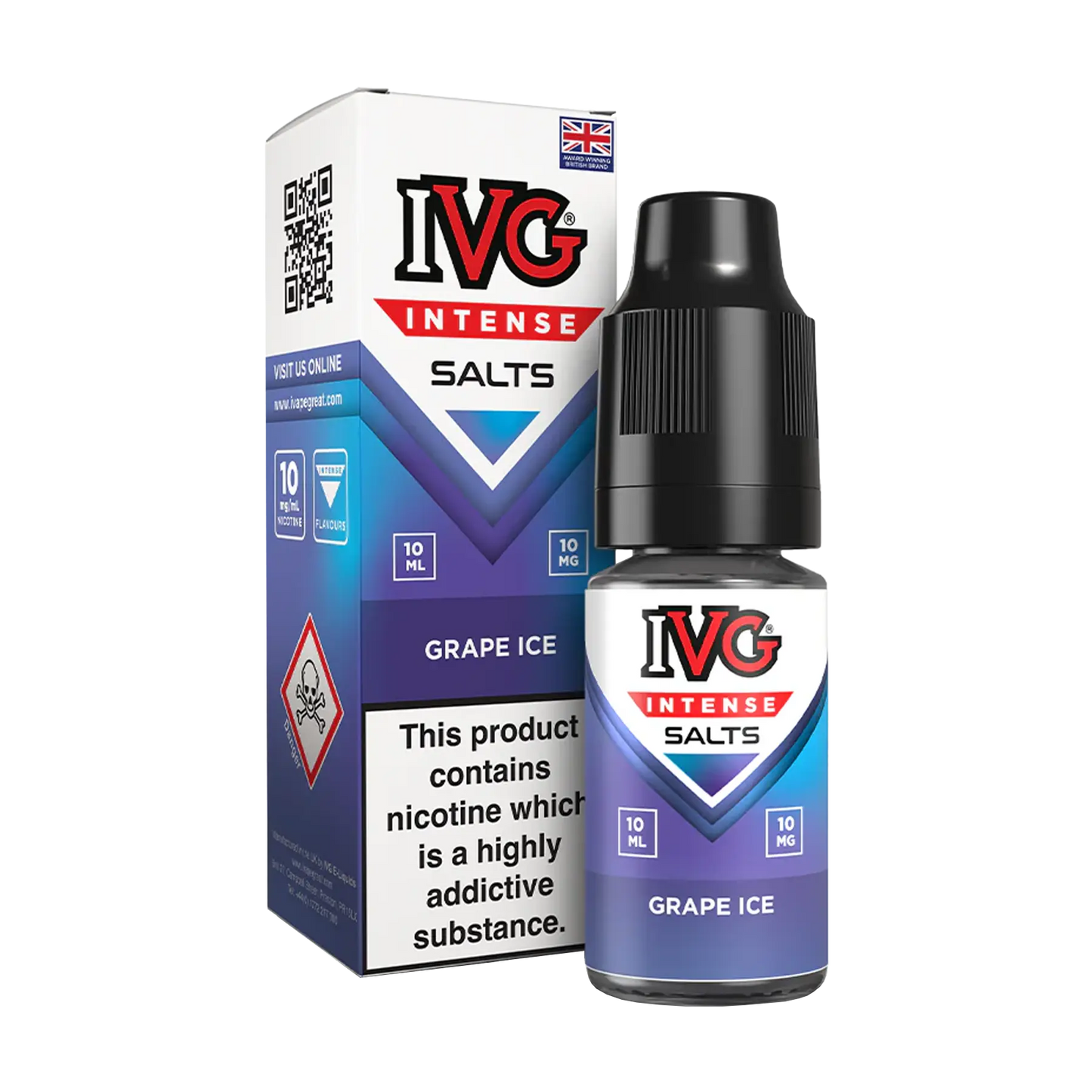 IVG Intense 10ml Nicotine Salt - Grape Ice