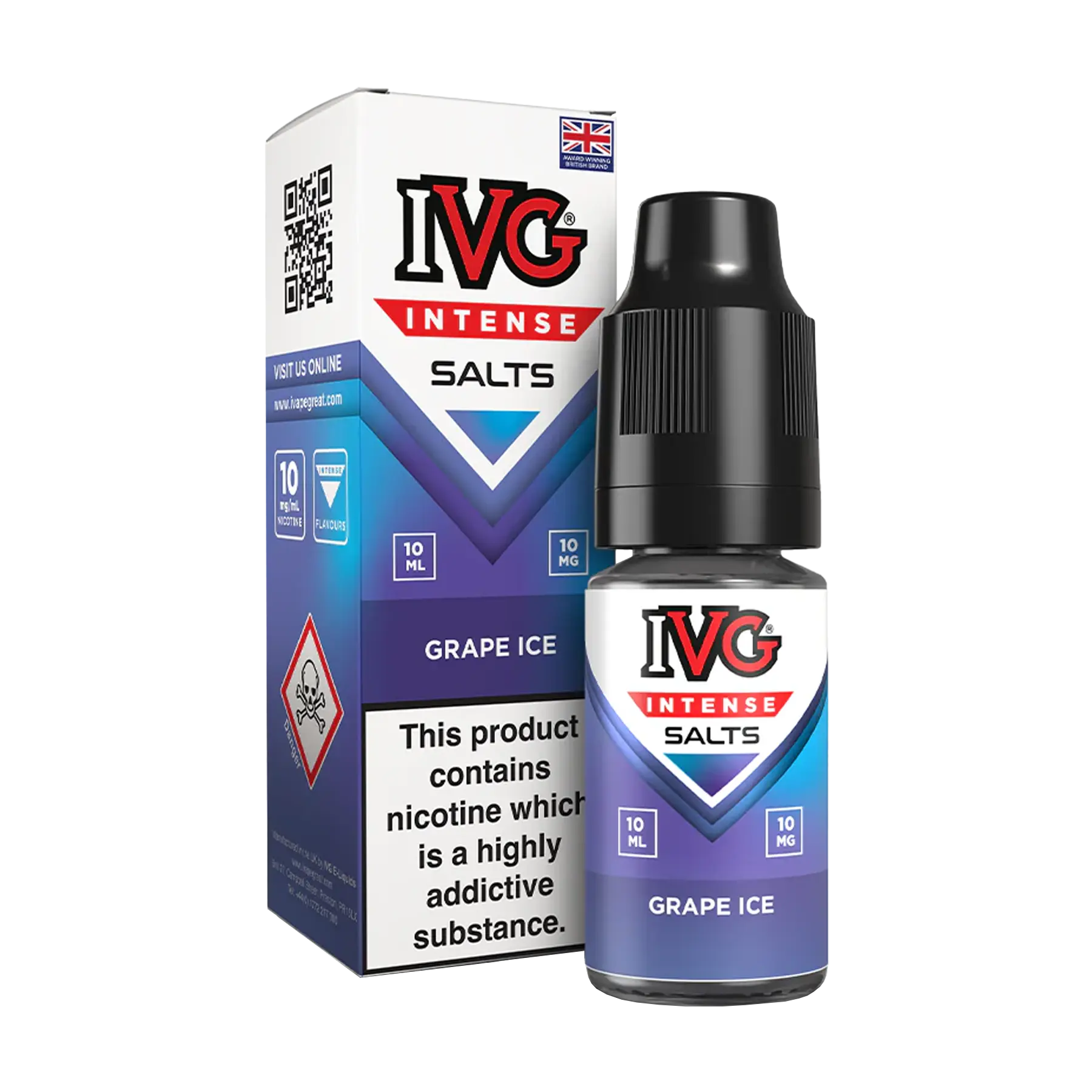 IVG Intense 10ml Nicotine Salt - Grape Ice
