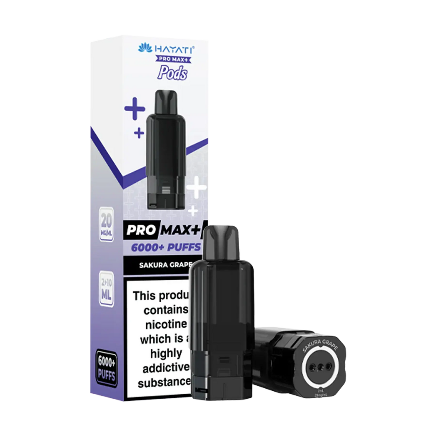 Hayati Pro Max+ 6000 Replacement Pods - Sakura Grape