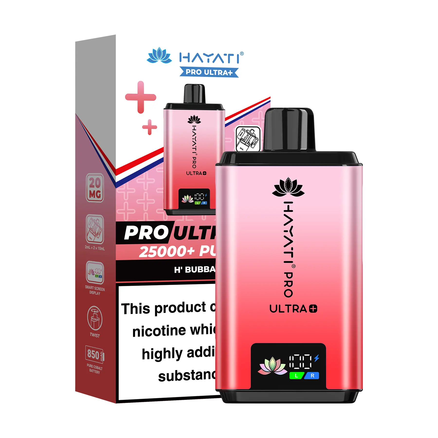 Hayati Pro Ultra 25K Prefilled Vape Kit - H' Bubba