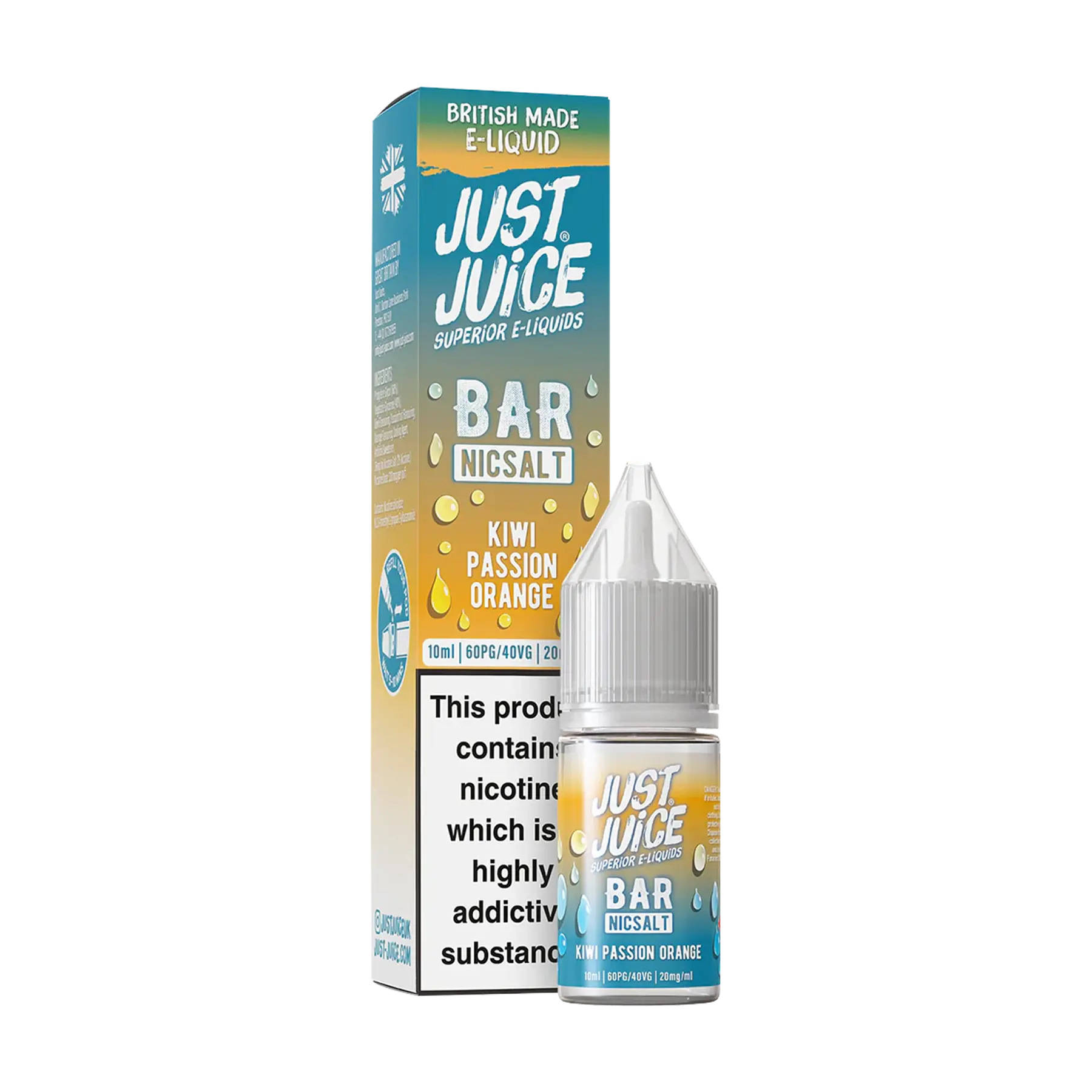 Just Juice Bar Salts Nicotine Salt - Kiwi Passion Orange