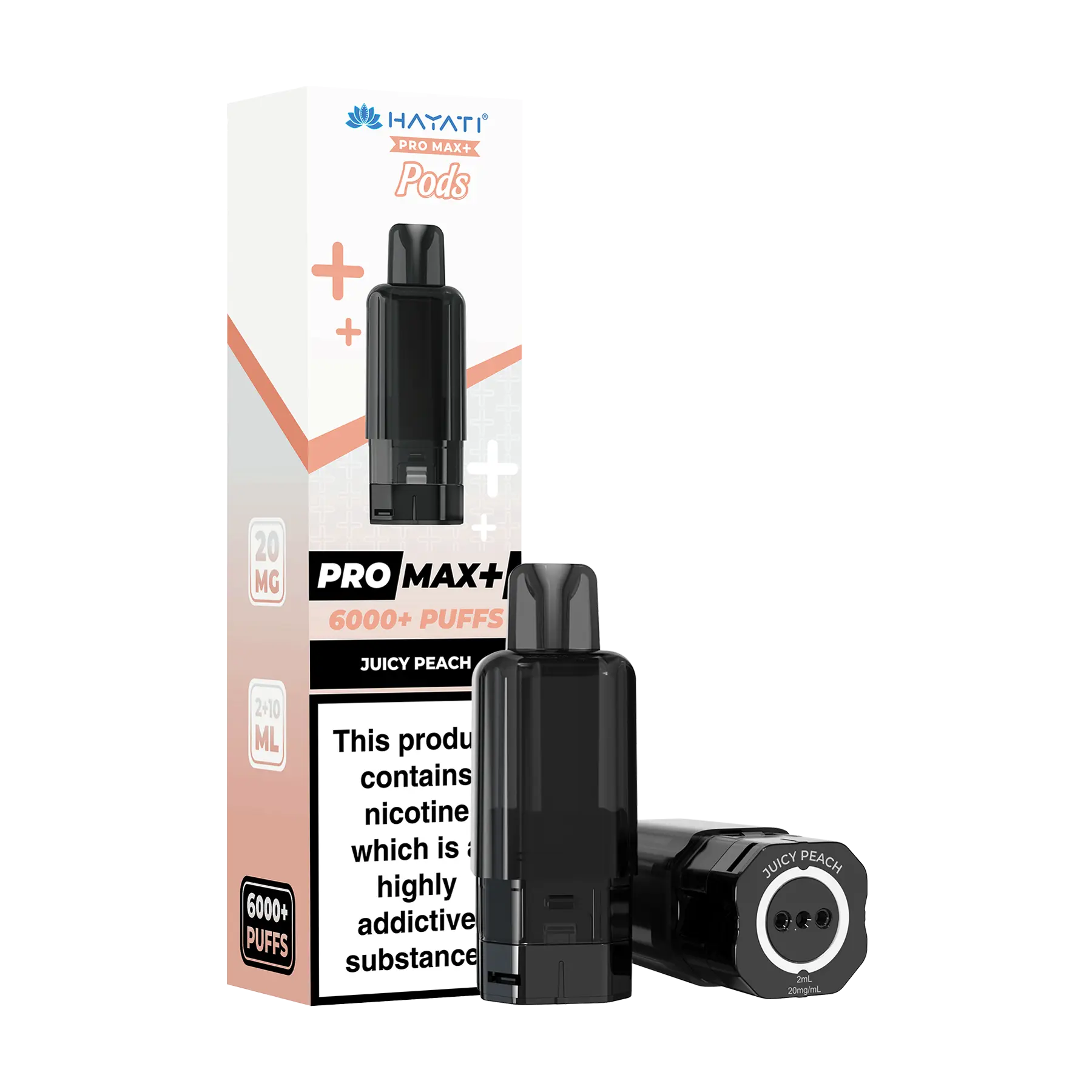 Hayati Pro Max+ 6000 Replacement Pods - Juicy Peach