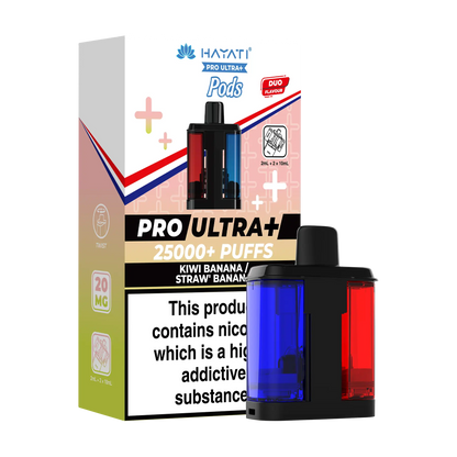 Hayati Pro Ultra 25k Replacement Pods - Kiwi Banana Strawberry
