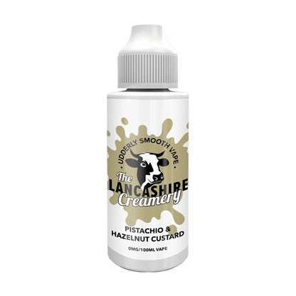 The Lancashire Creamery 100ml Shortfill - Pistachio & Hazelnut Custard