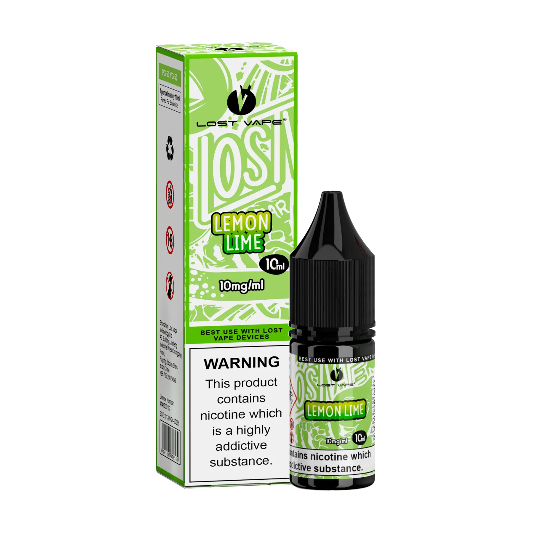 Lost Vape Bar Salts Nicotine Salt - Lemon Lime