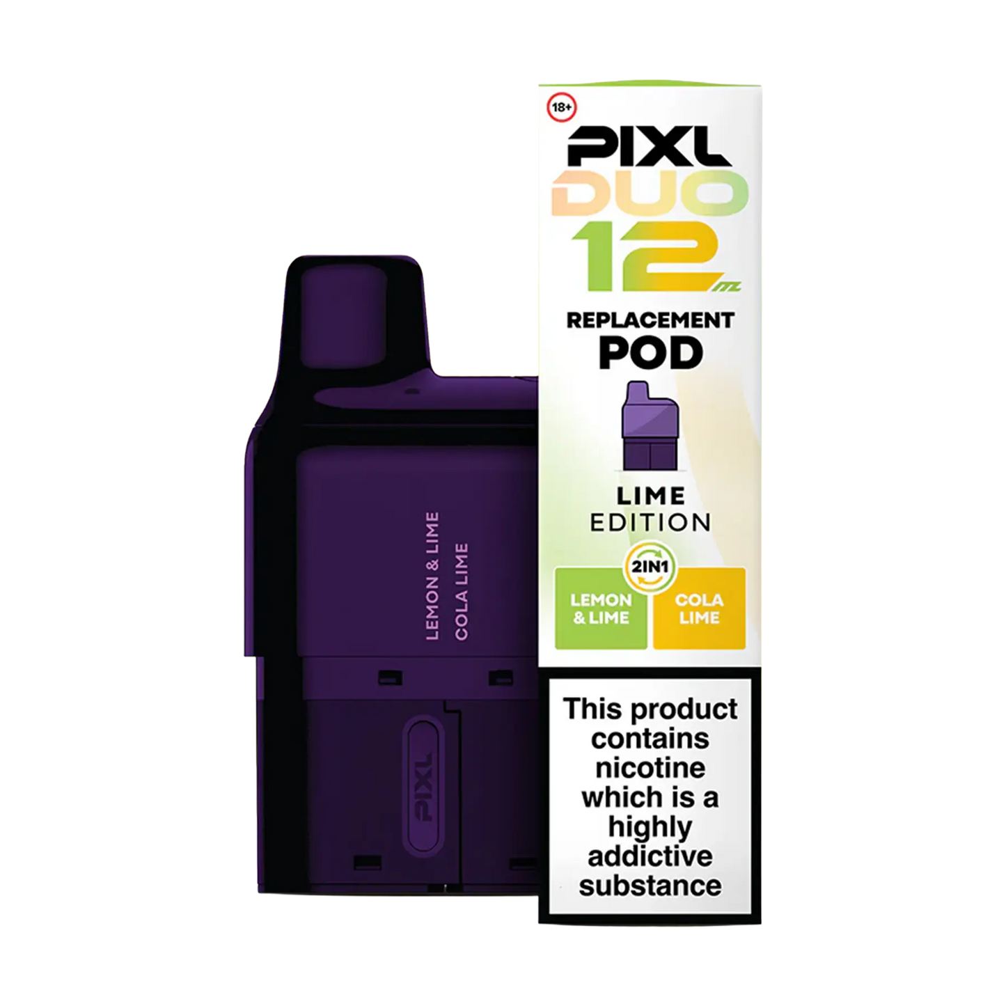 Pixl Duo 12 Replacement Pods - Lime Edition