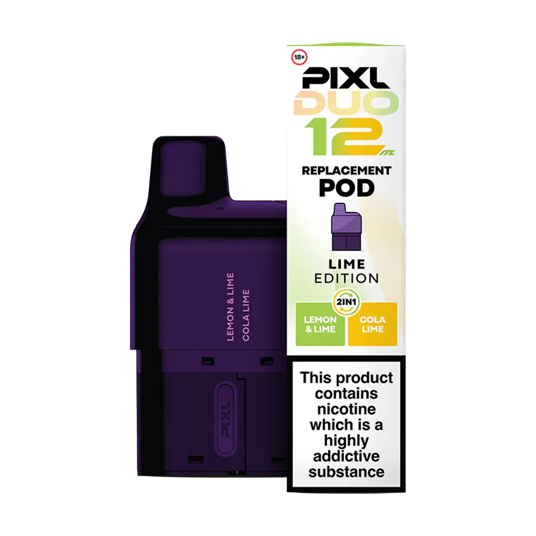 Pixl Duo 12 Replacement Pods - Lime Edition