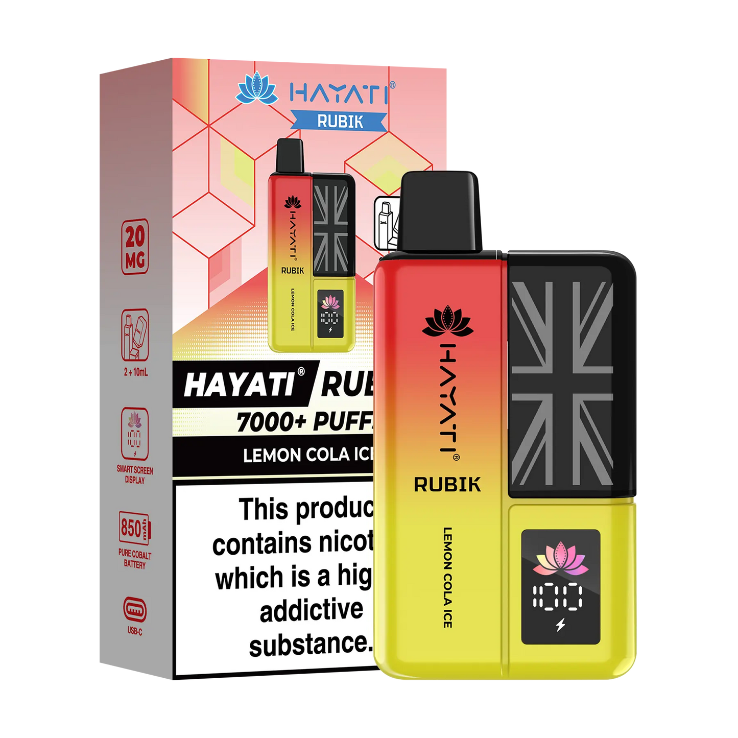 Hayati Rubik Prefilled Vape Kit - Lemon Cola Ice