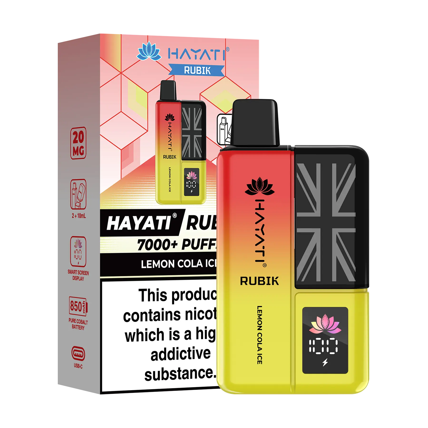 Hayati Rubik Prefilled Vape Kit - Lemon Cola Ice