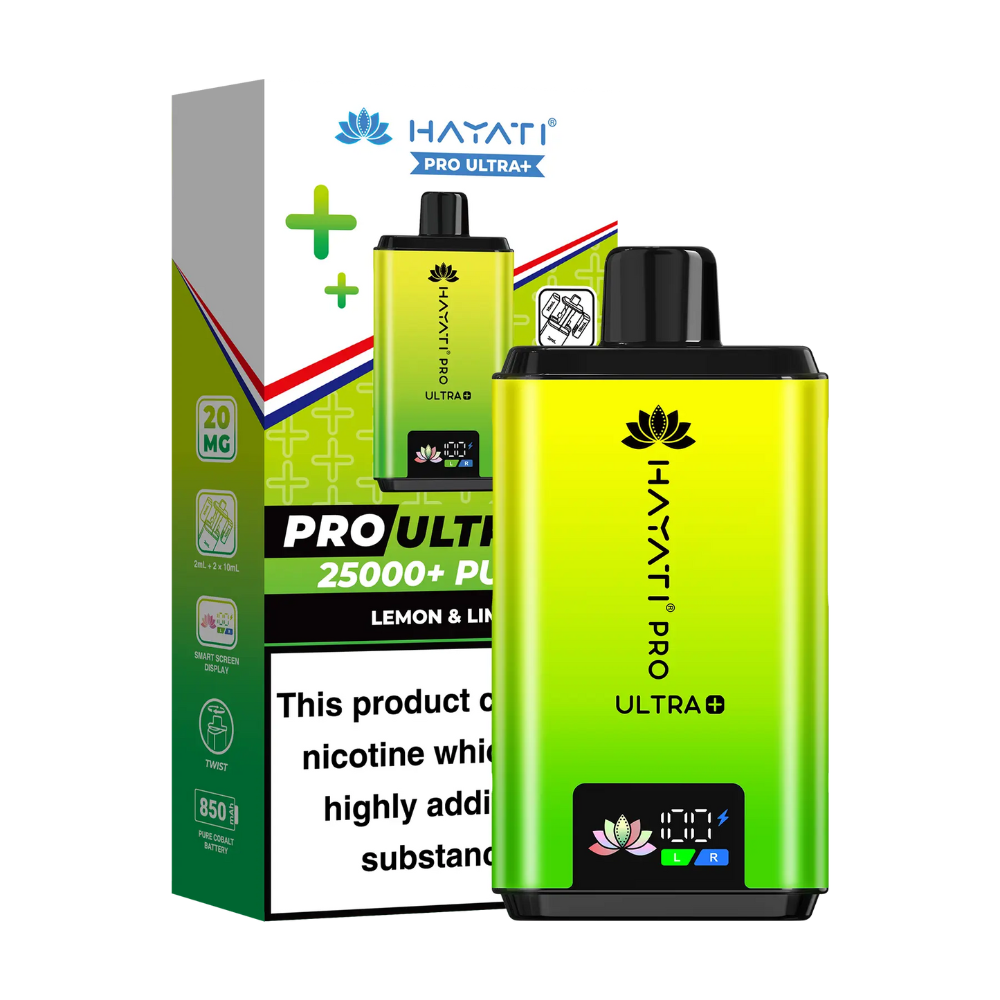 Hayati Pro Ultra 25K Prefilled Vape Kit - Lemon & Lime