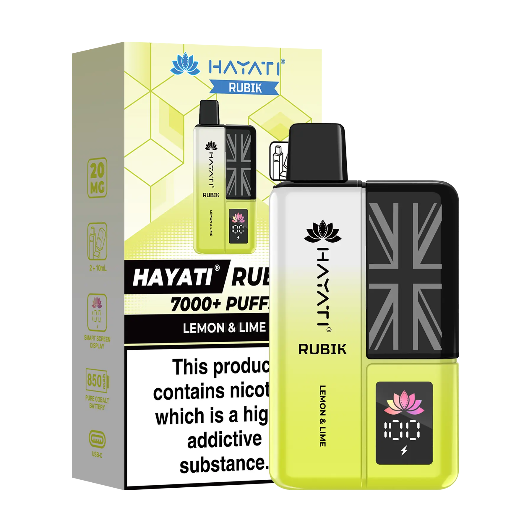 Hayati Rubik Prefilled Vape Kit - Lemon & Lime