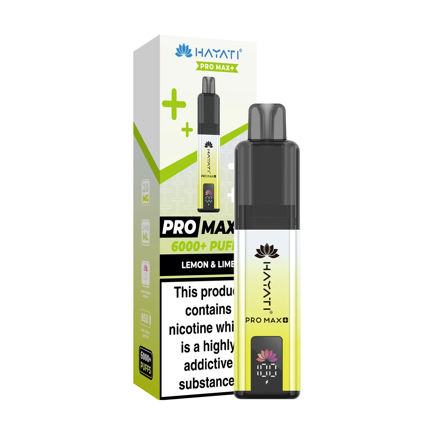 Hayati Pro Max+ 6000 Prefilled Vape Kit - Lemon & Lime