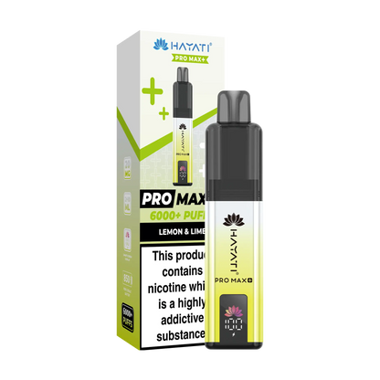 Hayati Pro Max+ 6000 Prefilled Vape Kit - Lemon & Lime