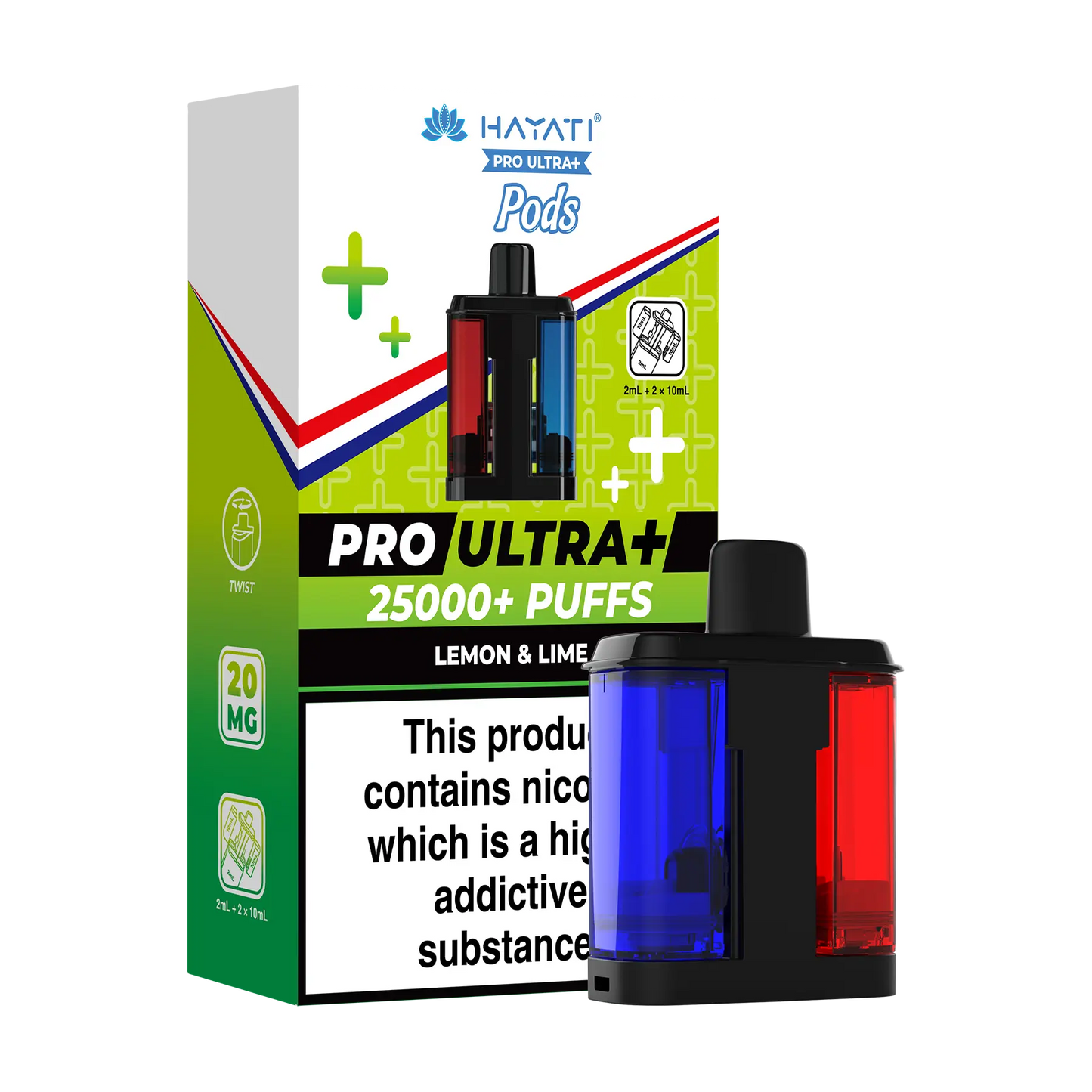 Hayati Pro Ultra 25k Replacement Pods - Lemon & Lime