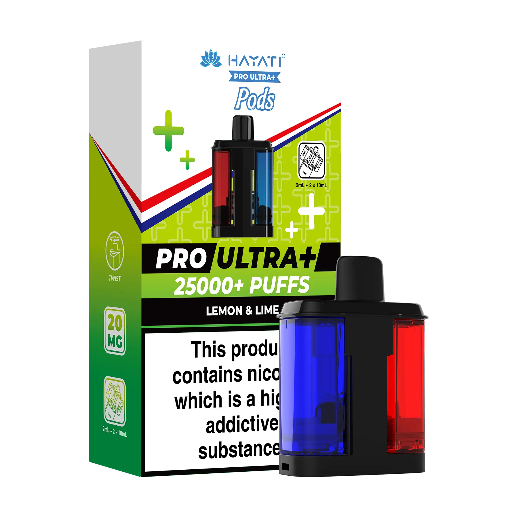 Hayati Pro Ultra 25k Replacement Pods - Lemon & Lime