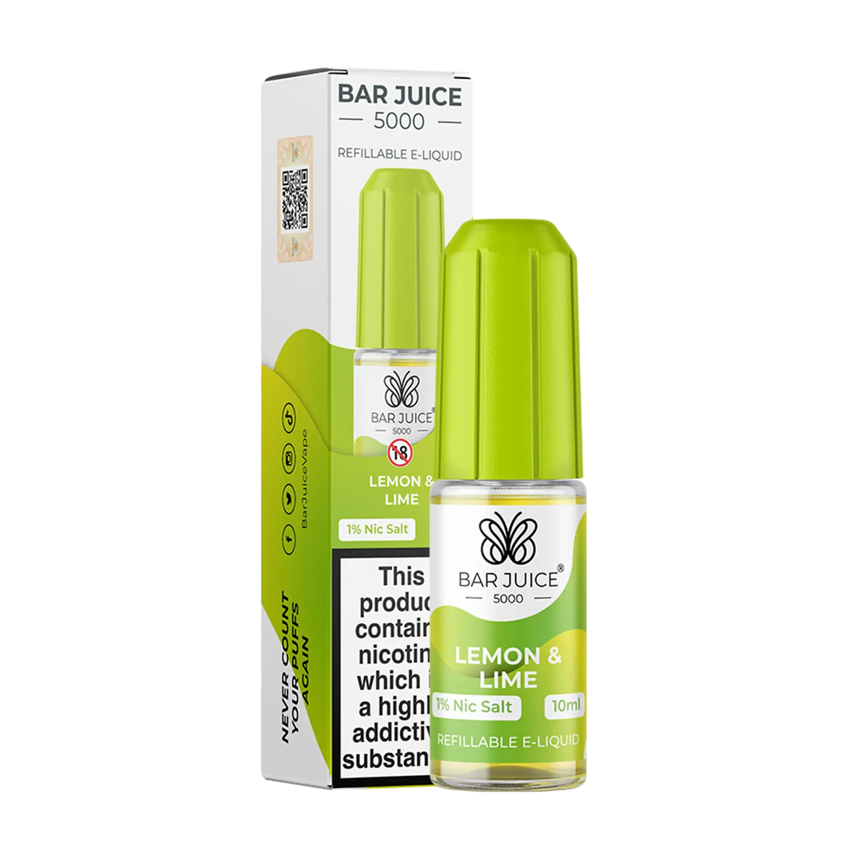 Bar Juice 5000 - Lemon & Lime 10ml E Liquid Nicotine Salt