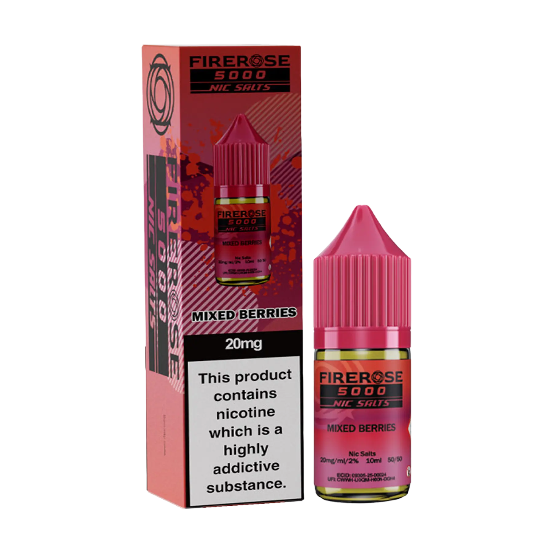 Firerose 5000 10ml Nicotine Salt - Mixed Berries