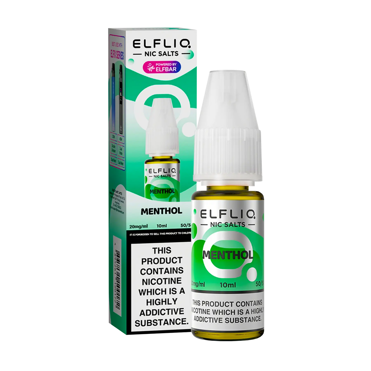 Elfliq: The Official Elf Bar Liquid - Menthol 10ml E-Liquid Nicotine Salt