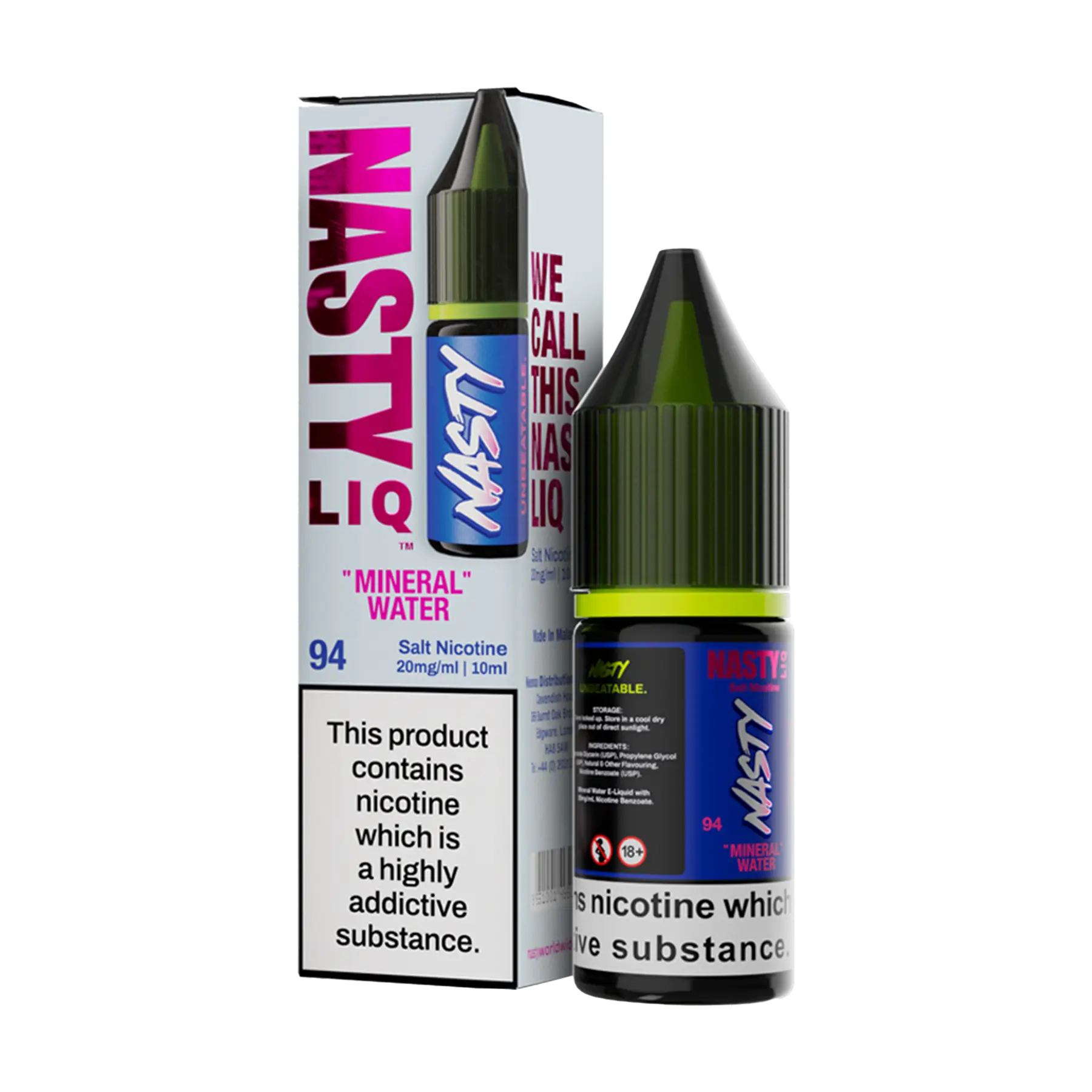 Nasty Liq Nicotine Salt - Mineral Water