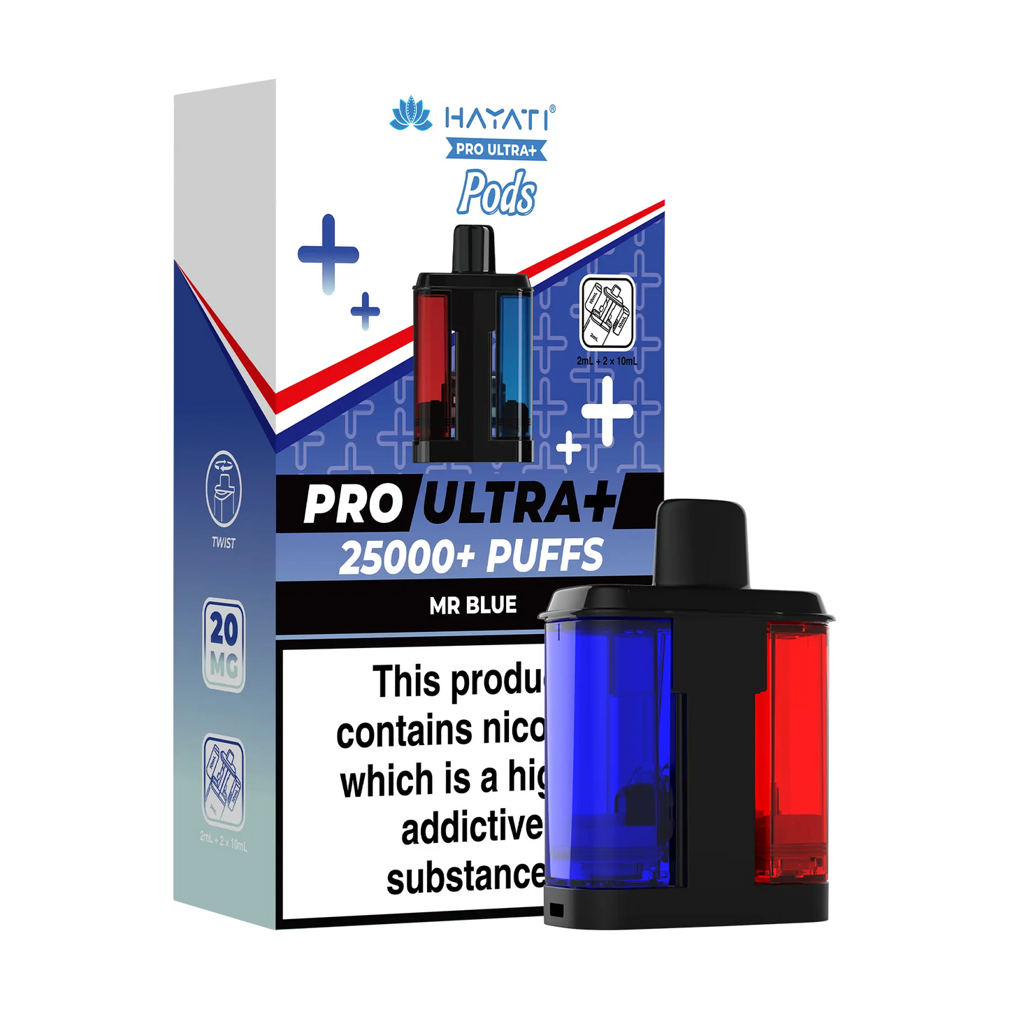 Hayati Pro Ultra 25k Replacement Pods - Mr Blue