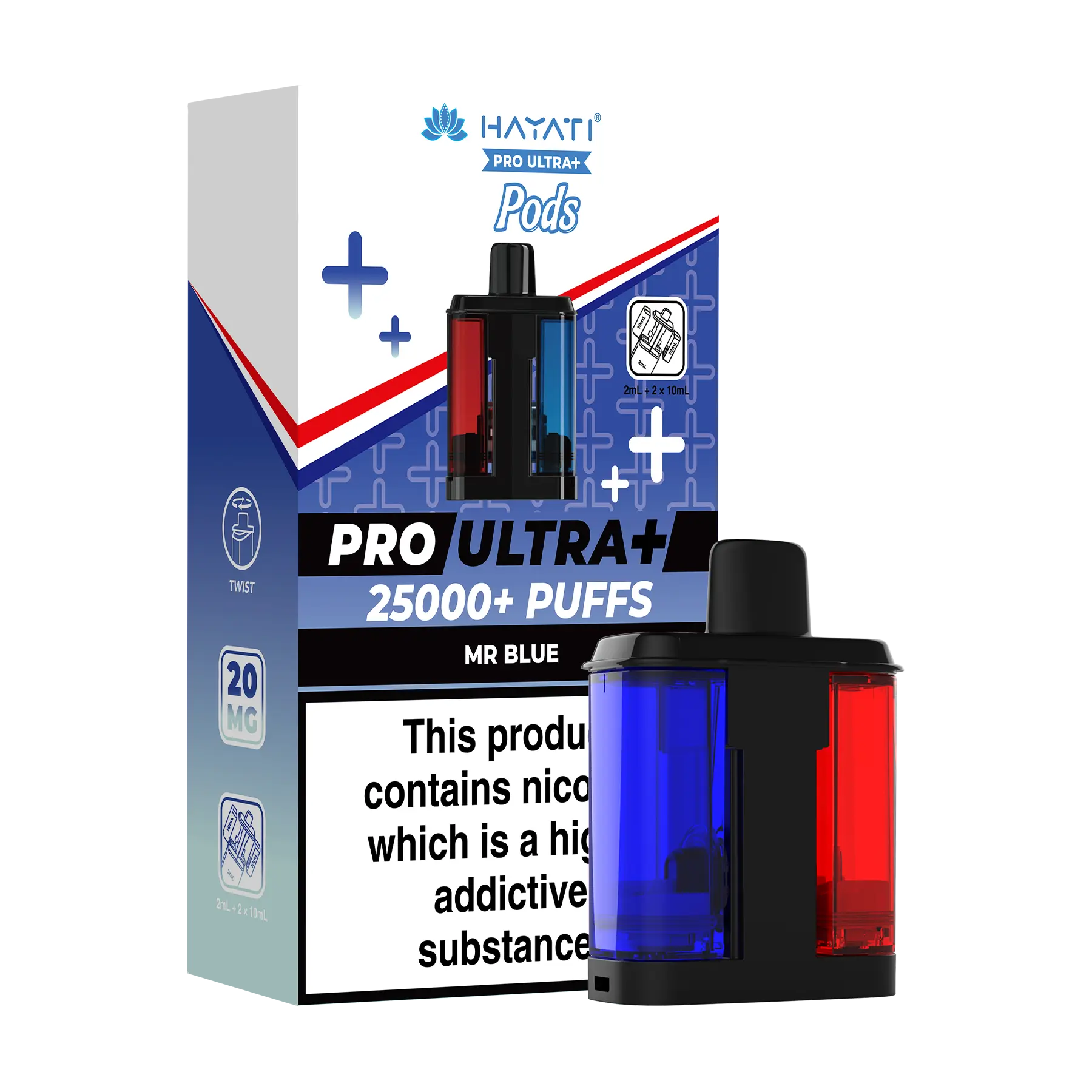 Hayati Pro Ultra 25k Replacement Pods - Mr Blue