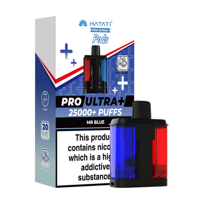 Hayati Pro Ultra 25k Replacement Pods - Mr Blue