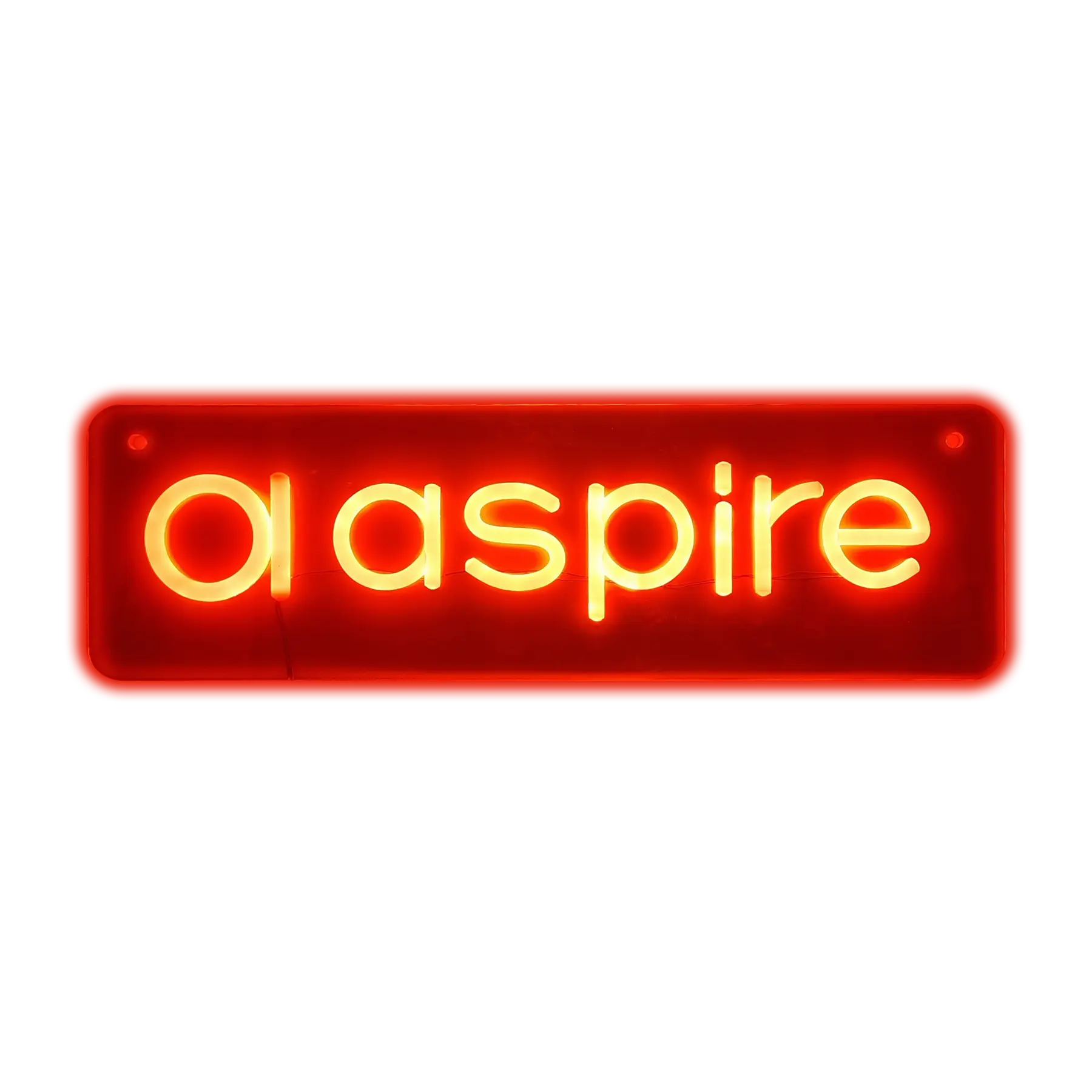 Aspire Hanging Orange Neon Wall Sign