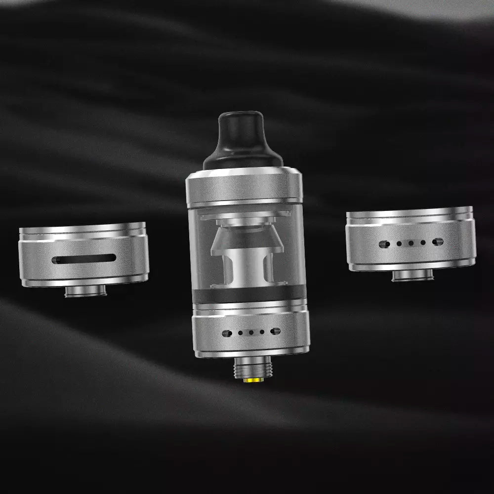 the Onixx tank sets up an innovative airflow adjustment in both sides. With 5 airflow holes in one side, you are free to adjust your preferred airflow. Not enough? A big rectangle hole in the other side ensures you enormous airflow and dense clouds.