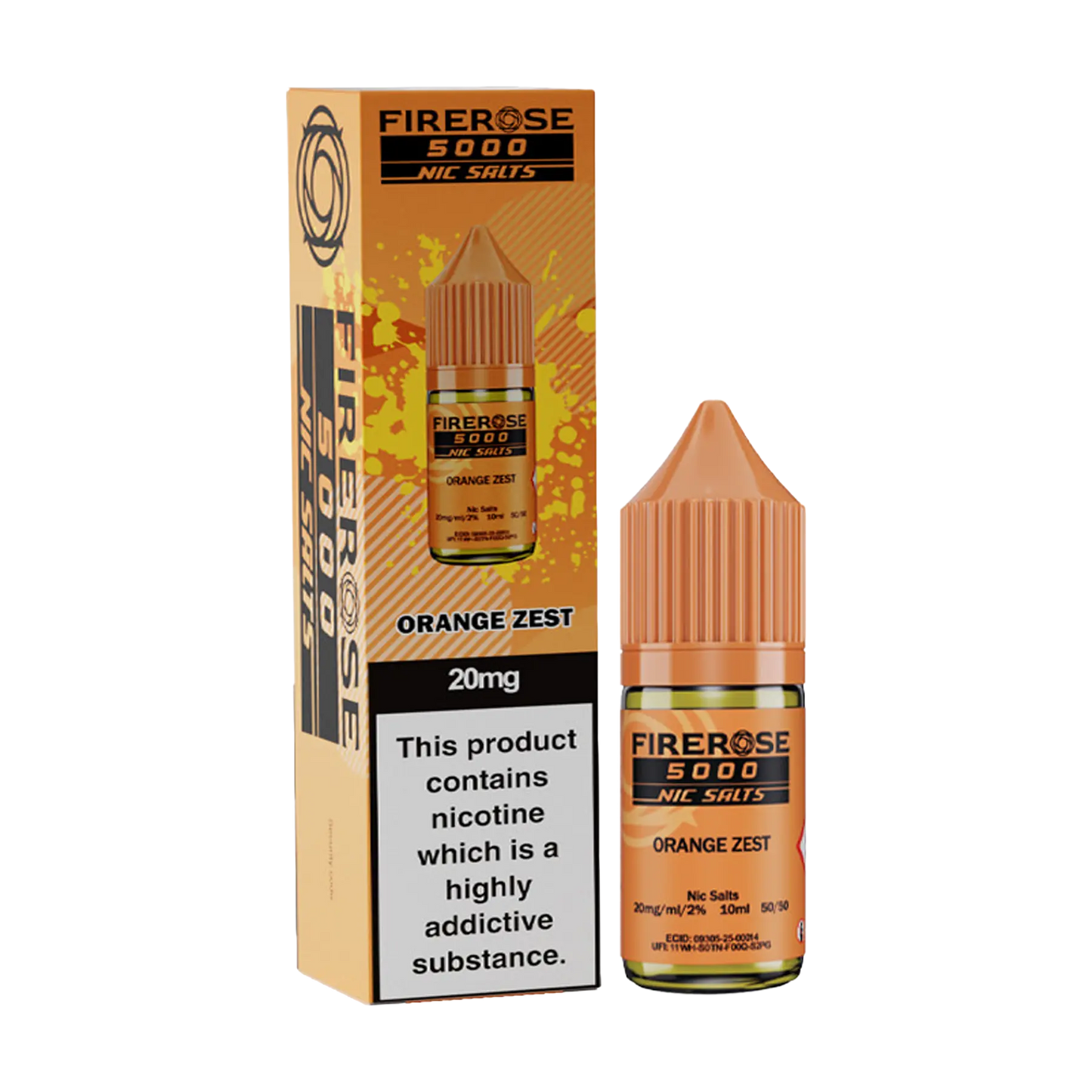Firerose 5000 10ml Nicotine Salt - Orange Zest
