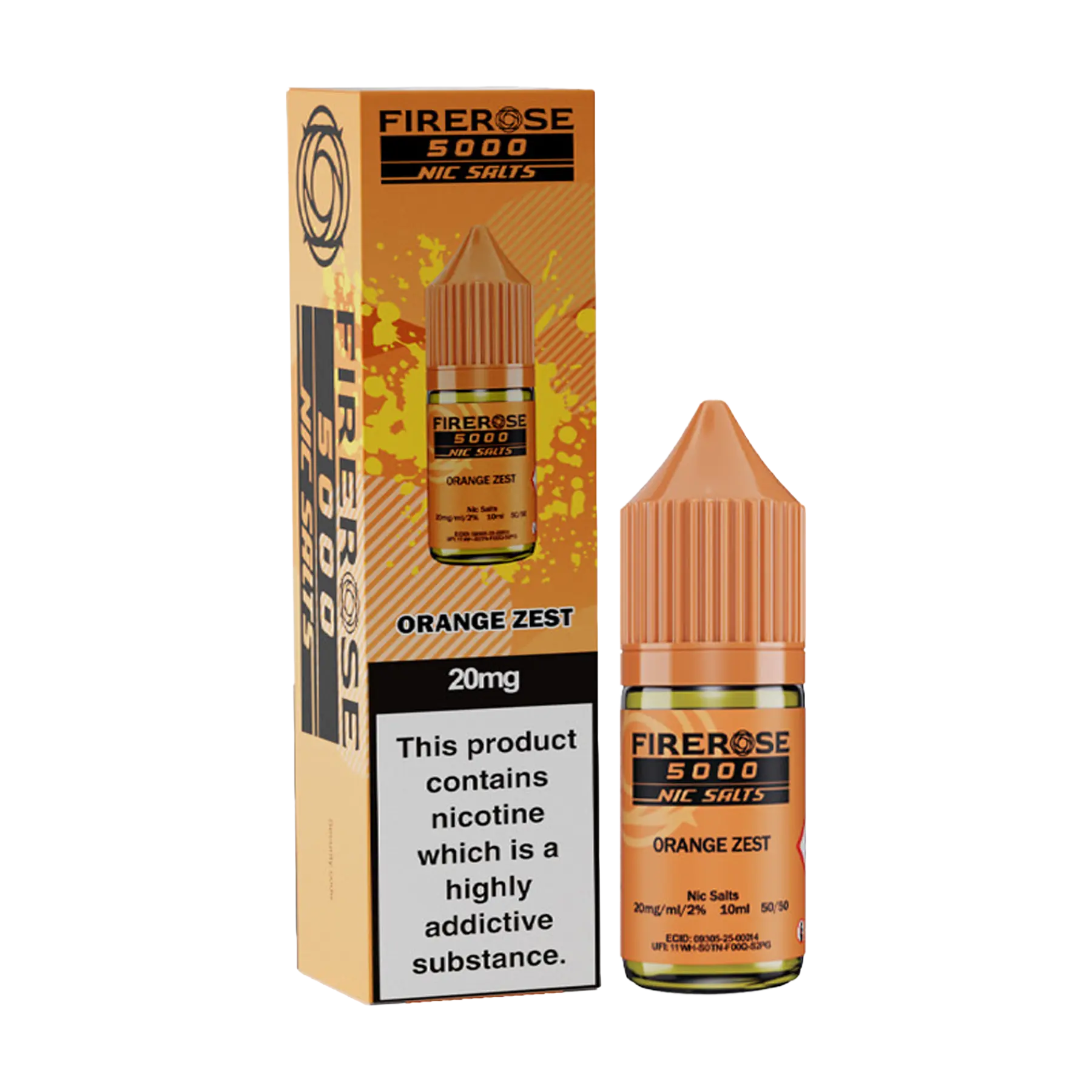 Firerose 5000 10ml Nicotine Salt - Orange Zest
