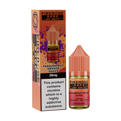 Firerose 5000 10ml Nicotine Salt - Passionfruit Orange Guava
