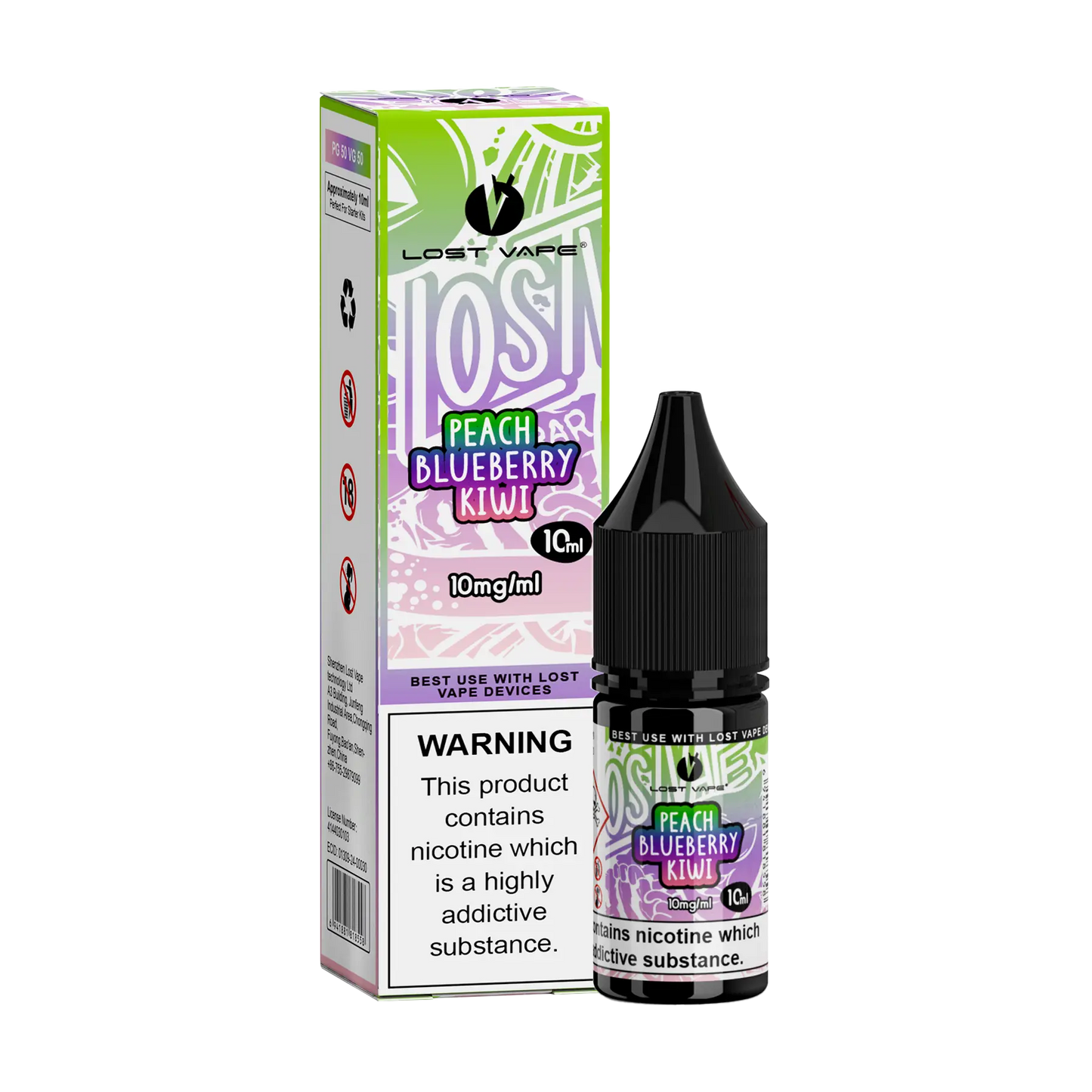 Lost Vape Bar Salts Nicotine Salt - Peach Blueberry Kiwi