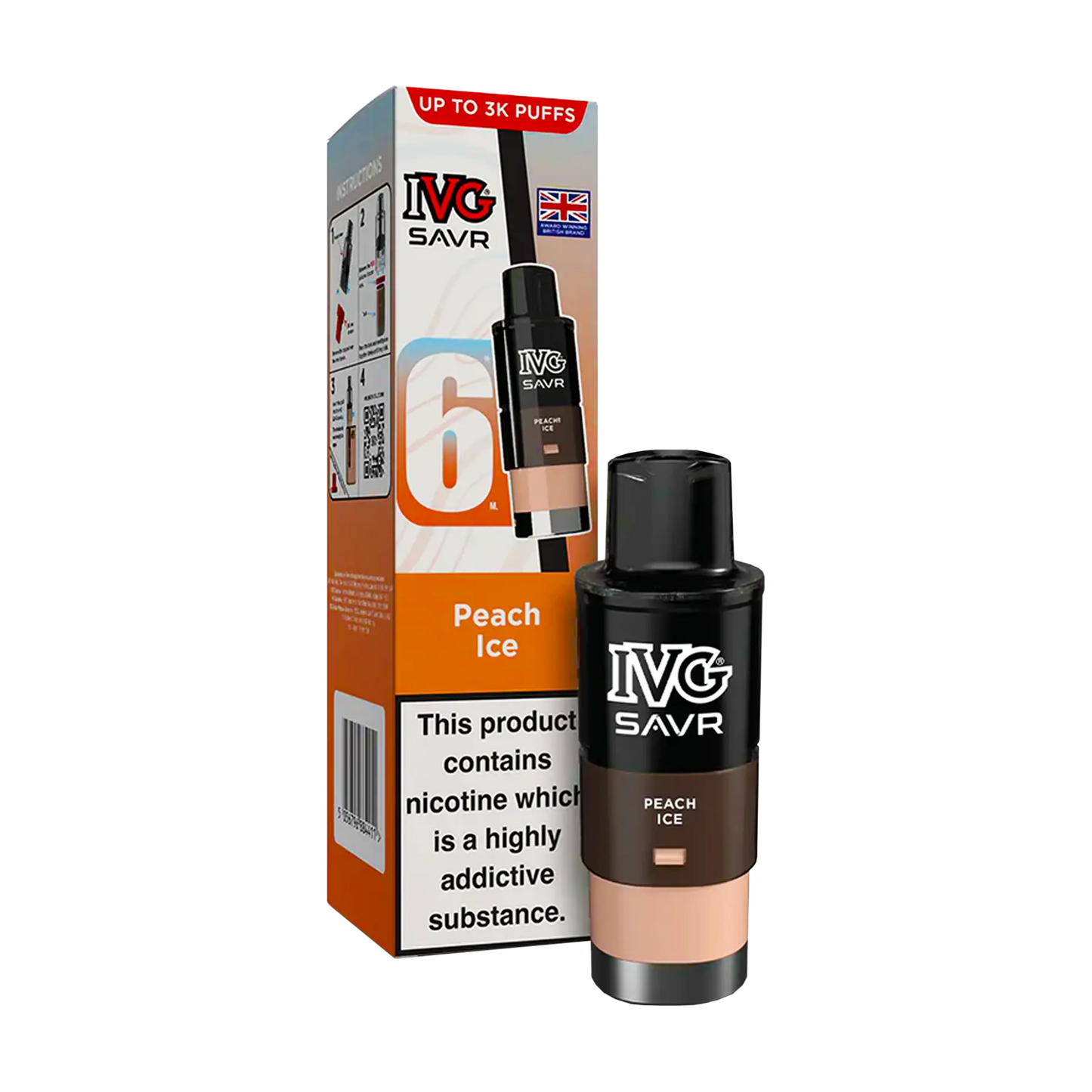 IVG Savr Replacement Pods - Peach Ice
