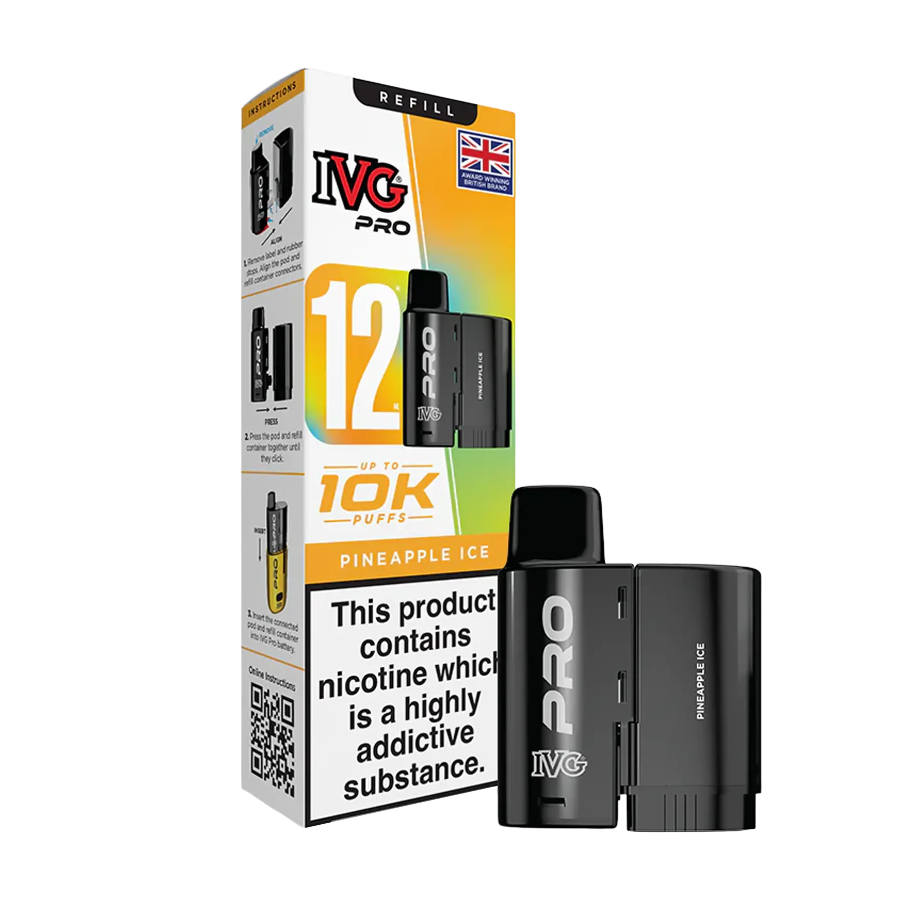 IVG Pro 12 Replacement Pods - Pineapple Ice