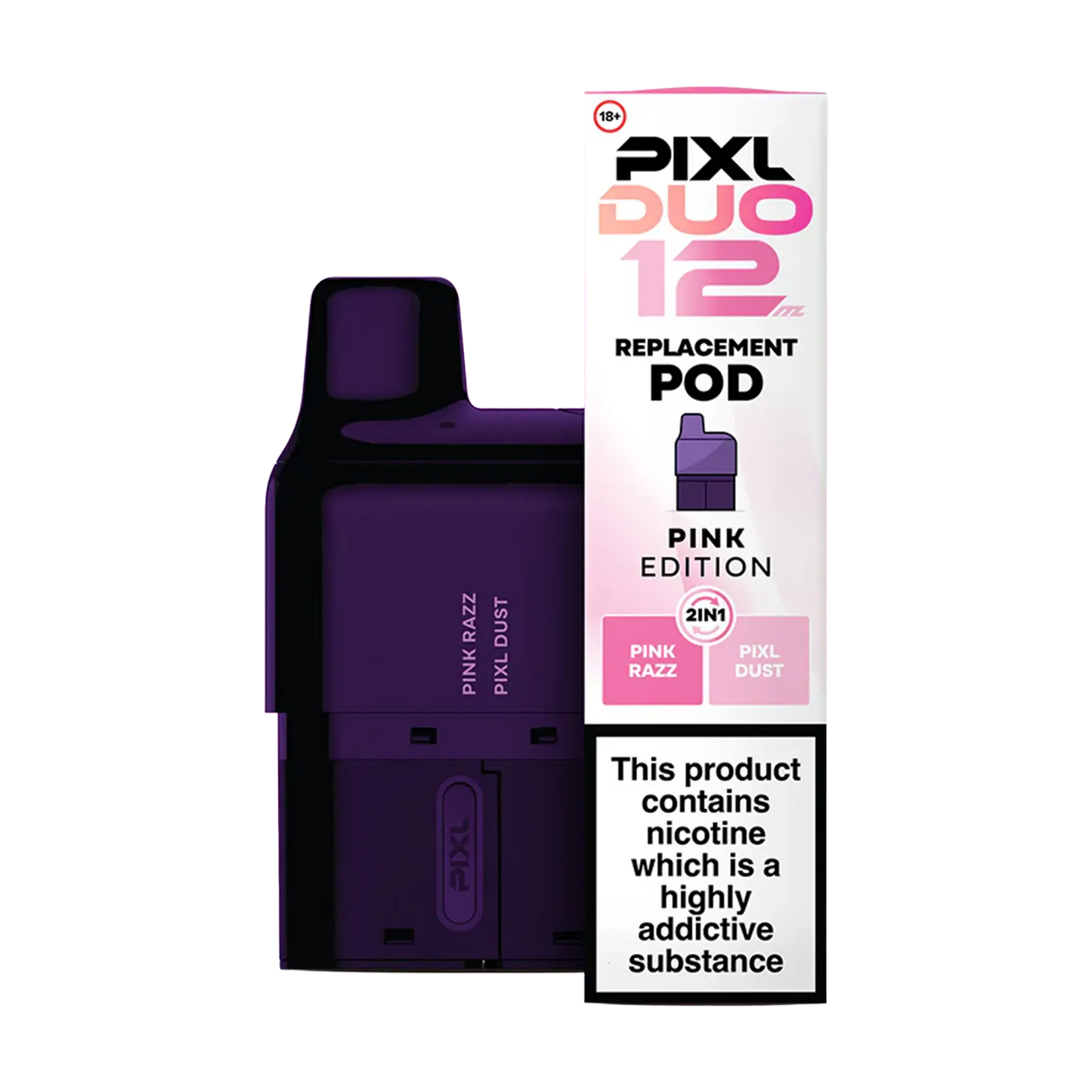 Pixl Duo 12 Replacement Pods - Pink Edition