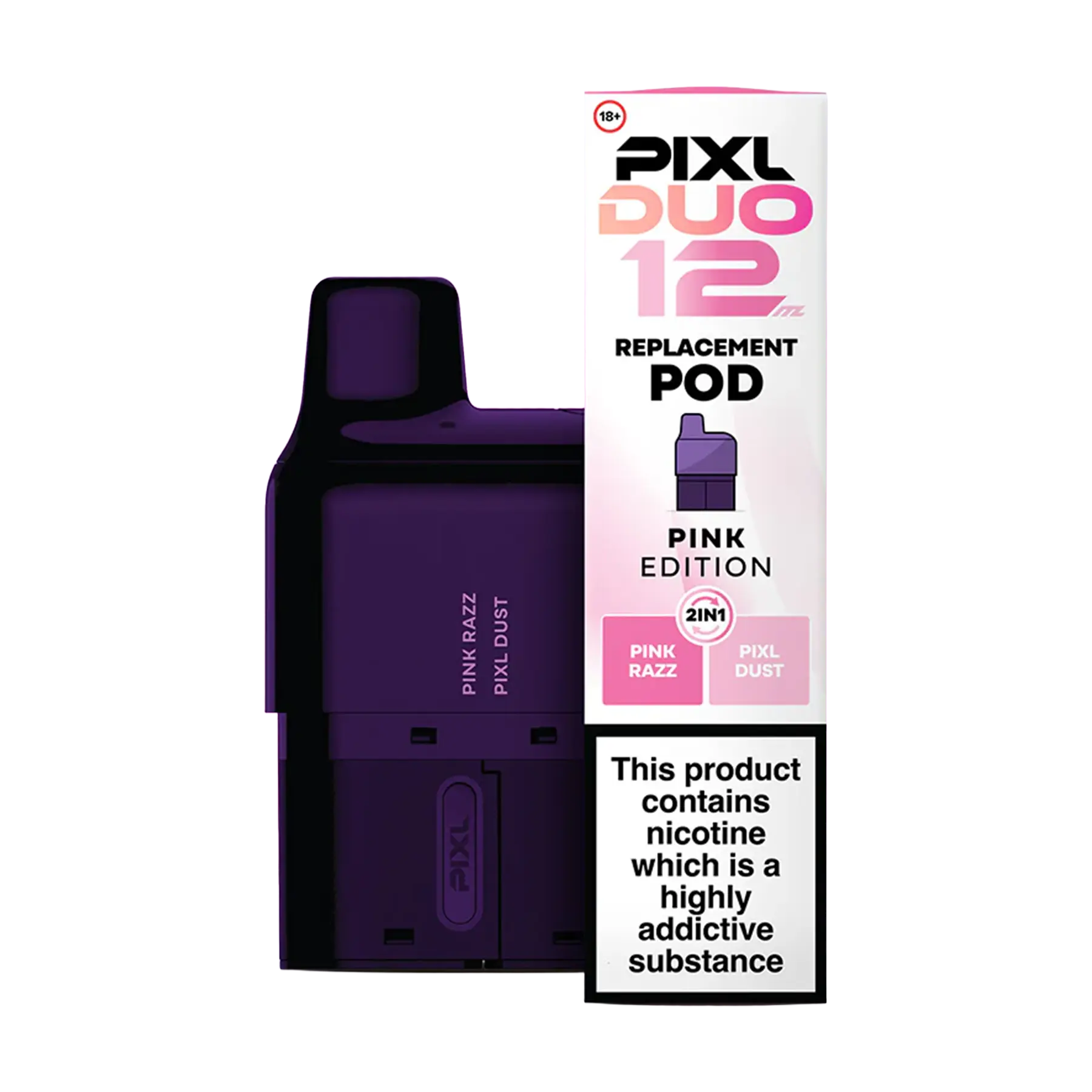 Pixl Duo 12 Replacement Pods - Pink Edition