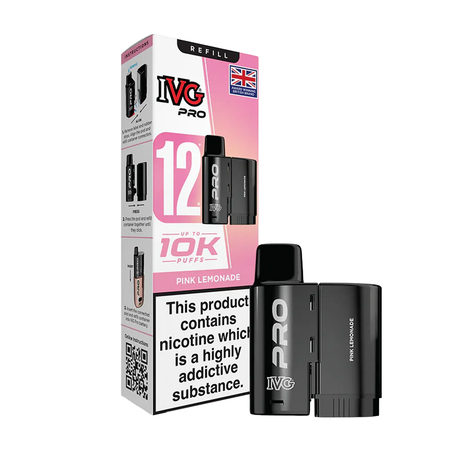 IVG Pro 12 Replacement Pods - Pink Lemonade