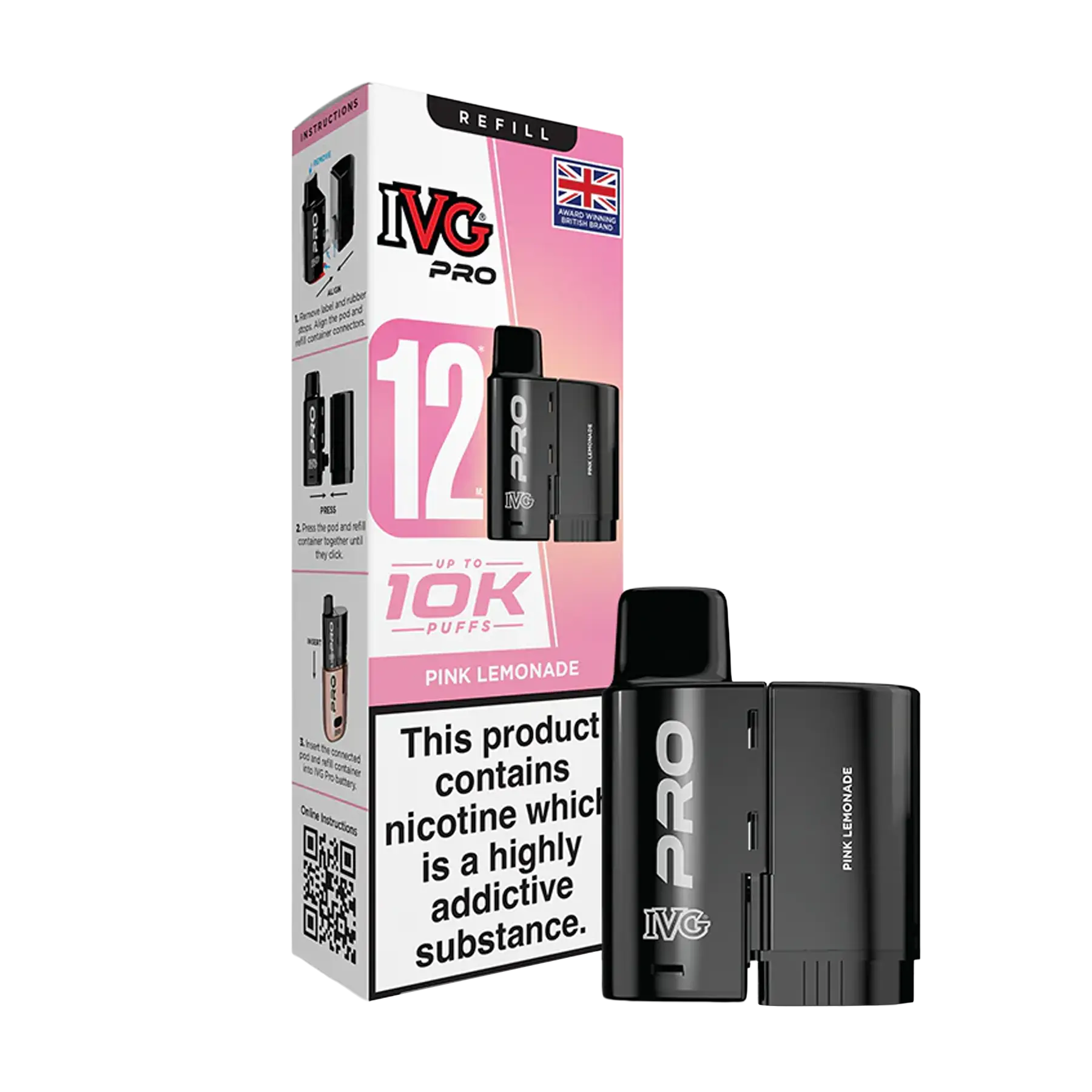 IVG Pro 12 Replacement Pods - Pink Lemonade