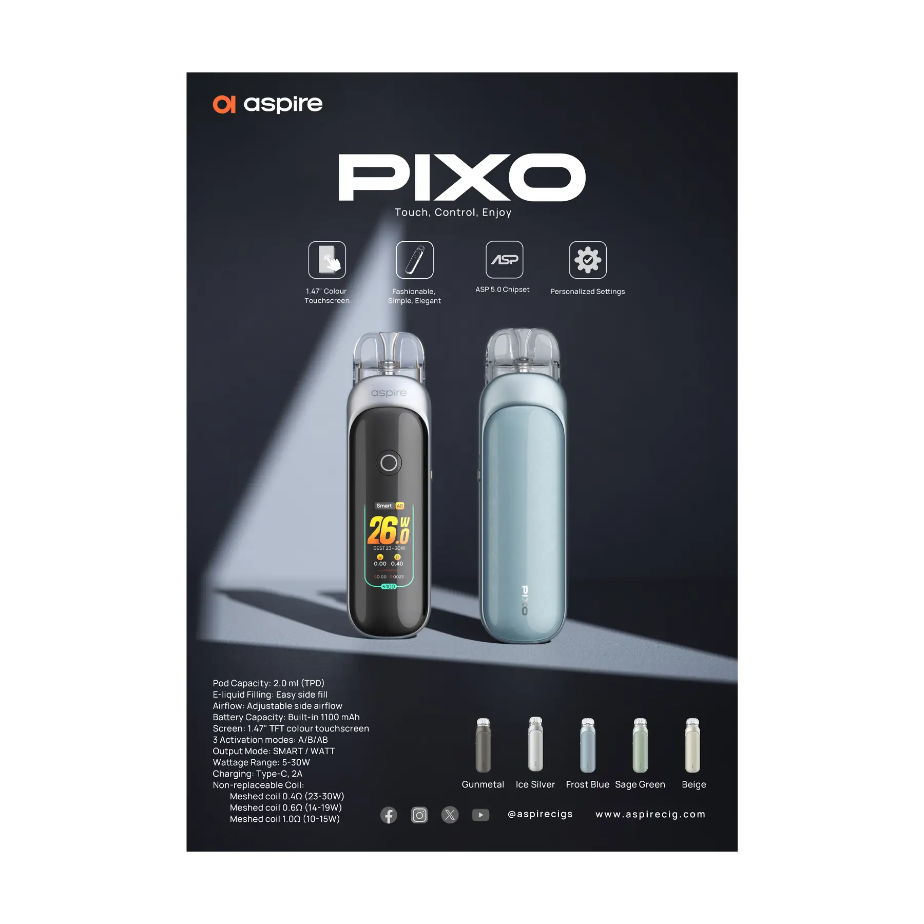 Aspire Pixo Poster