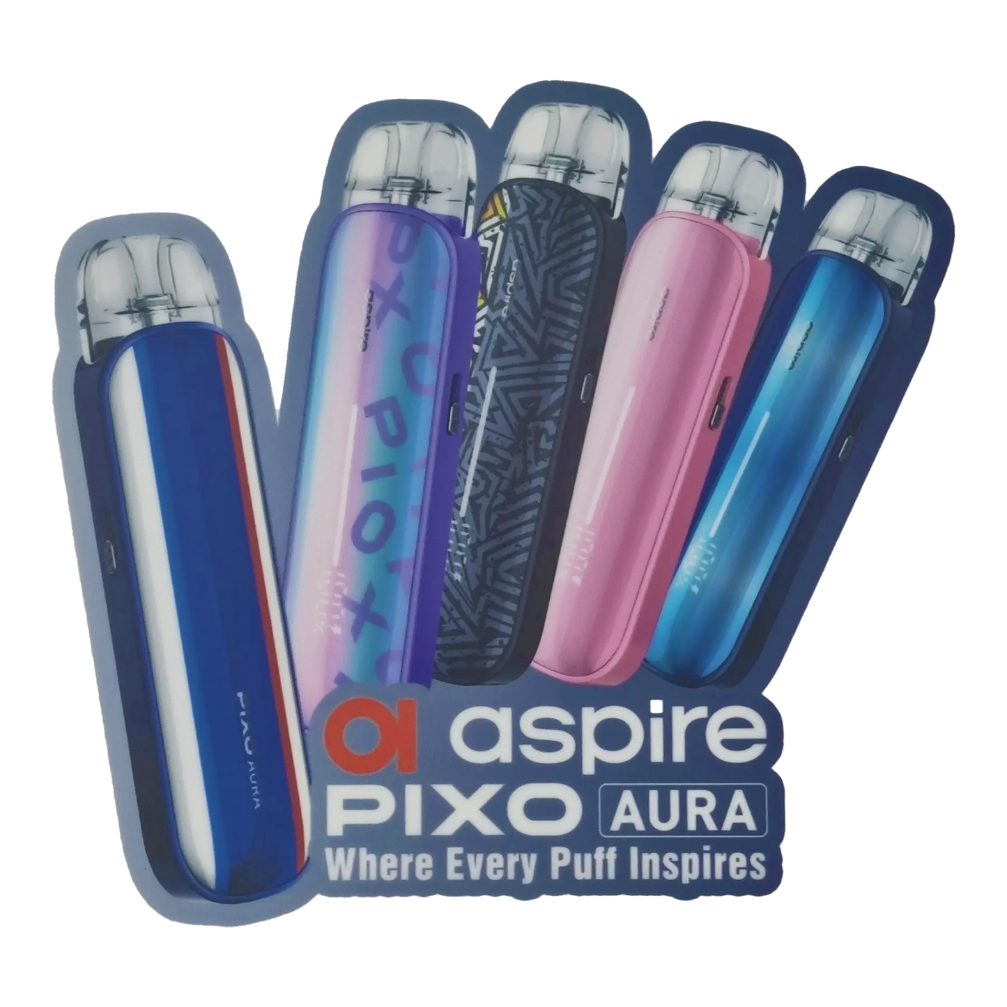 Aspire Window Stickers - Pixo Aura
