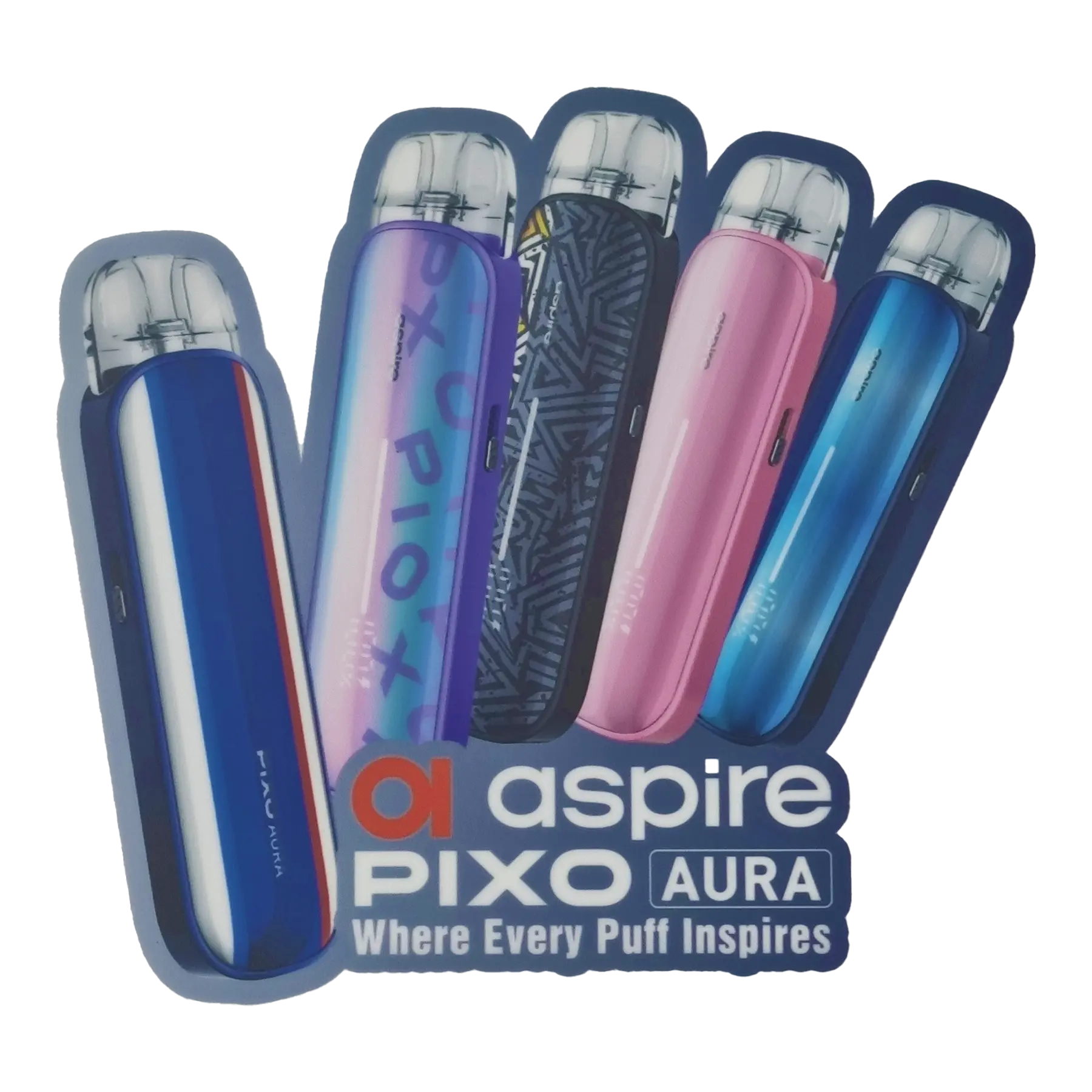 Aspire Window Stickers - Pixo Aura