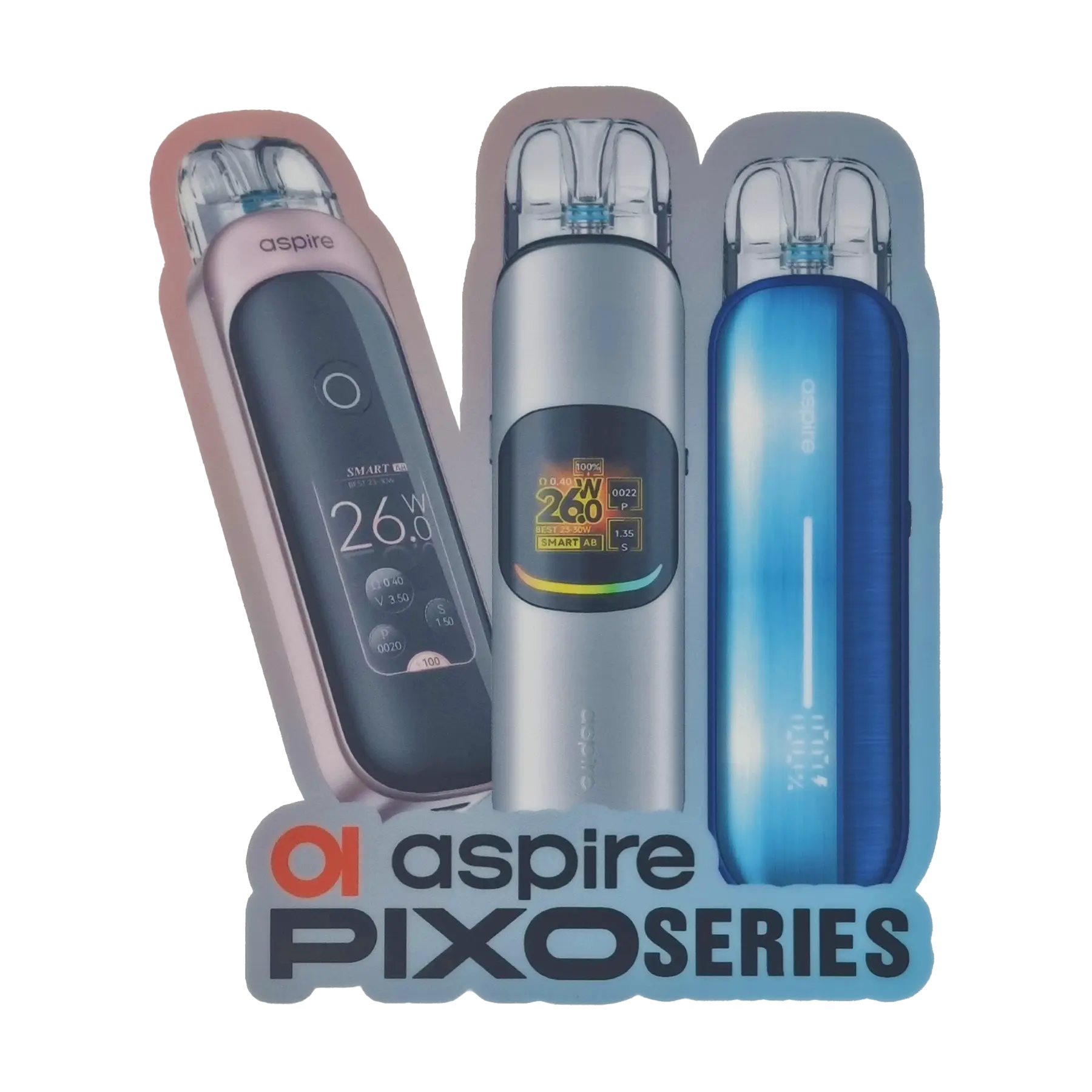 Aspire Window Stickers - Pixo Series