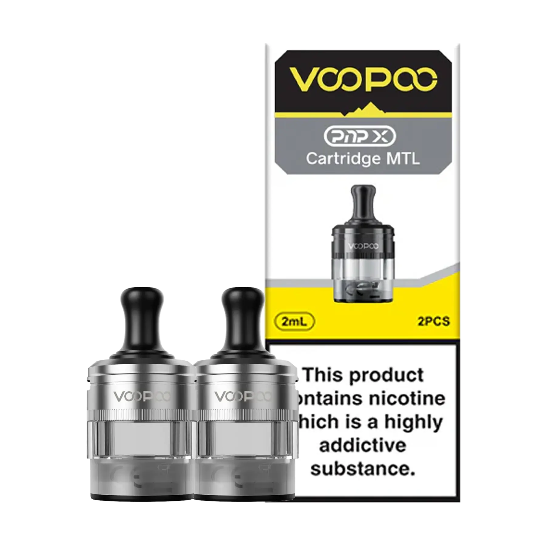 Voopoo PnP X Replacement Cartridges - Silver 2ml