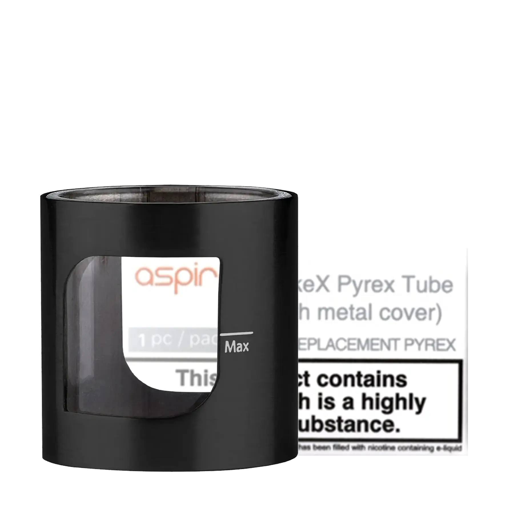 Aspire PockeX AIO Replacement Glass - Black