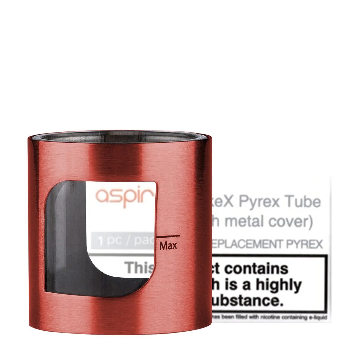 Aspire PockeX AIO Replacement Glass - Red
